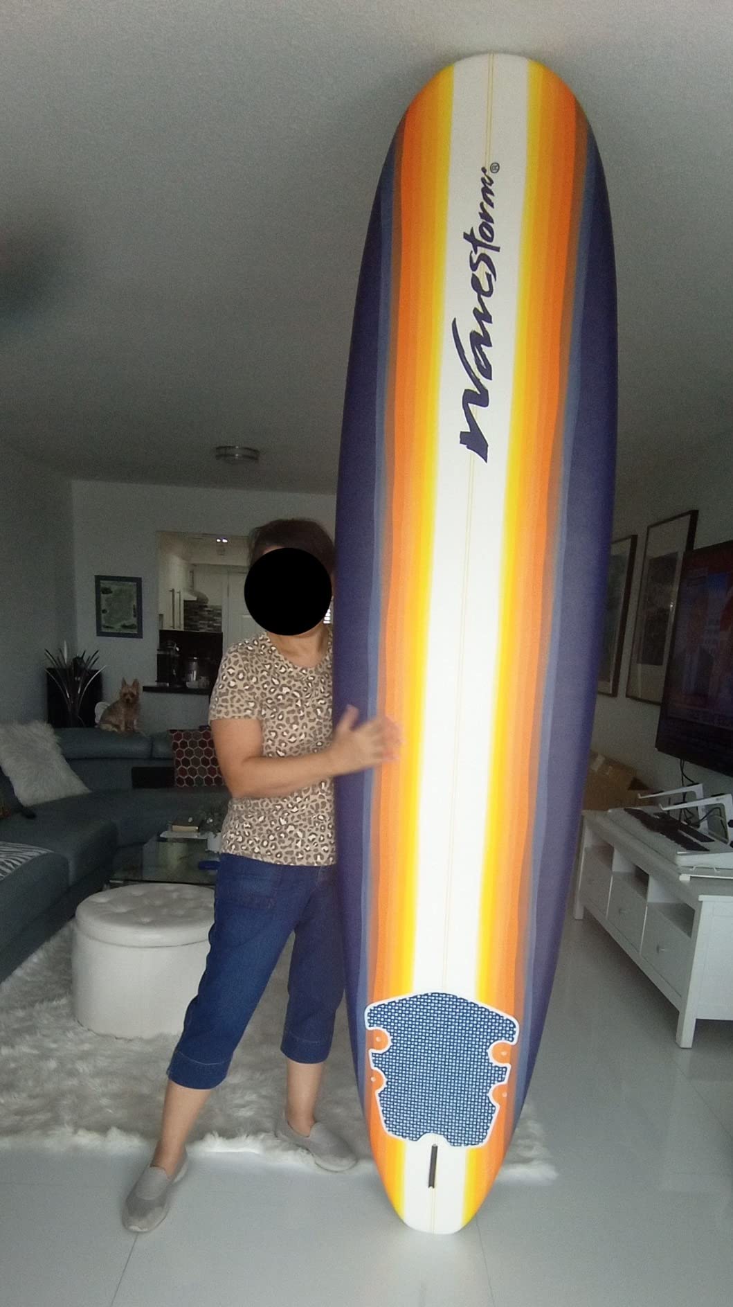 Wavestorm 8ft Surfboard // Foam Wax Free Soft Top Longboard for Adults and Kids of All Levels of Surfing, Multicolor customer photo 1