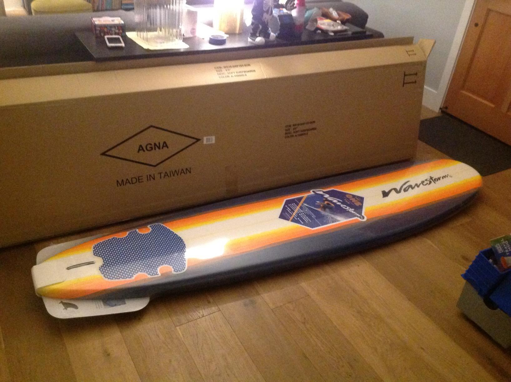 Wavestorm 8ft Surfboard // Foam Wax Free Soft Top Longboard for Adults and Kids of All Levels of Surfing, Multicolor customer photo 2