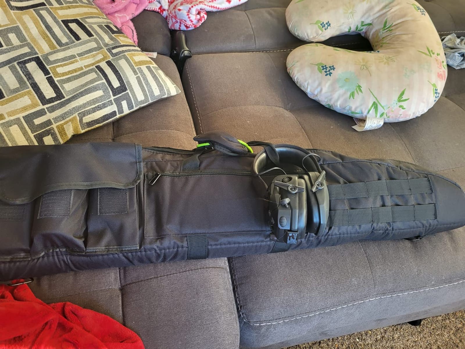 HUNTSEN Double Padded Soft Bag - Lightweight with Padded Carry Handle | Soft Padded Interior, Adjustable Anti-Slip Shoulder Strap with Hook, Multiple Exterior Pouches, Long Storage Bag customer photo 1
