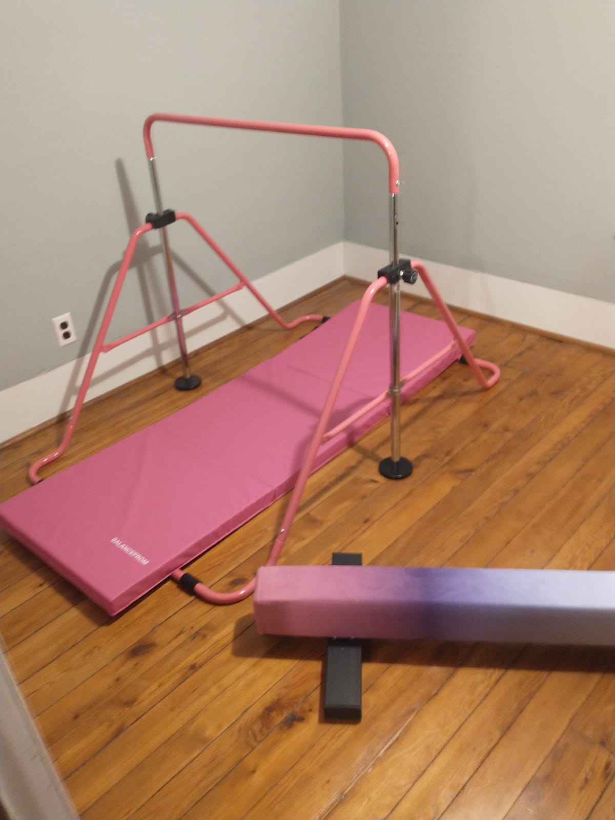 WATBKHE Gymnastics Bars for Kids Gymnastic Equipment | Adjustable Height, Foldable Structure, Stable Load Support, Triangular Base, Thickened Steel Tubes for Indoor & Outdoor customer photo 1