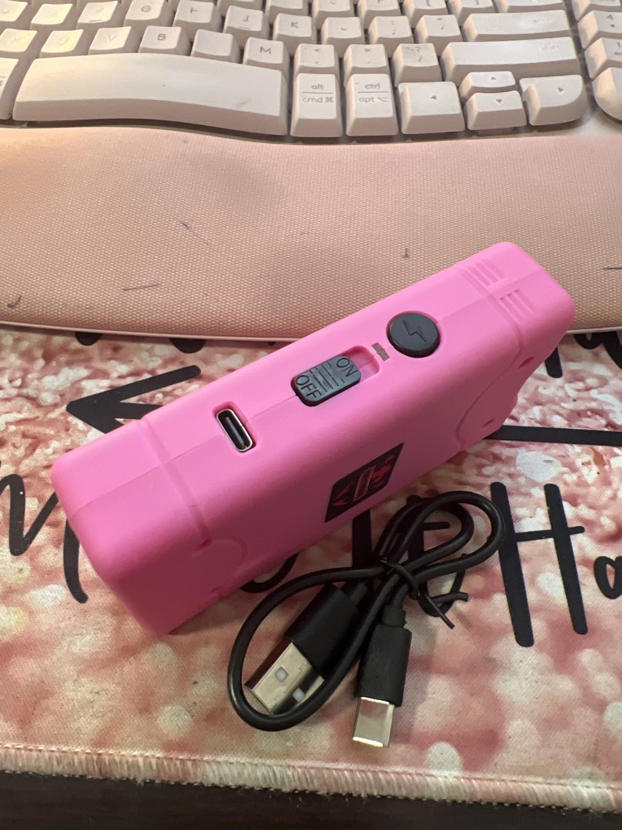 FIGHTSENSE Super Heavy Duty 35 Billion Mini Stun Gun for Self Defense with Bright Led Flashlight, Rechargeable Battery, Nylon Holsters with Belt Loop for Easy Carry customer photo 1