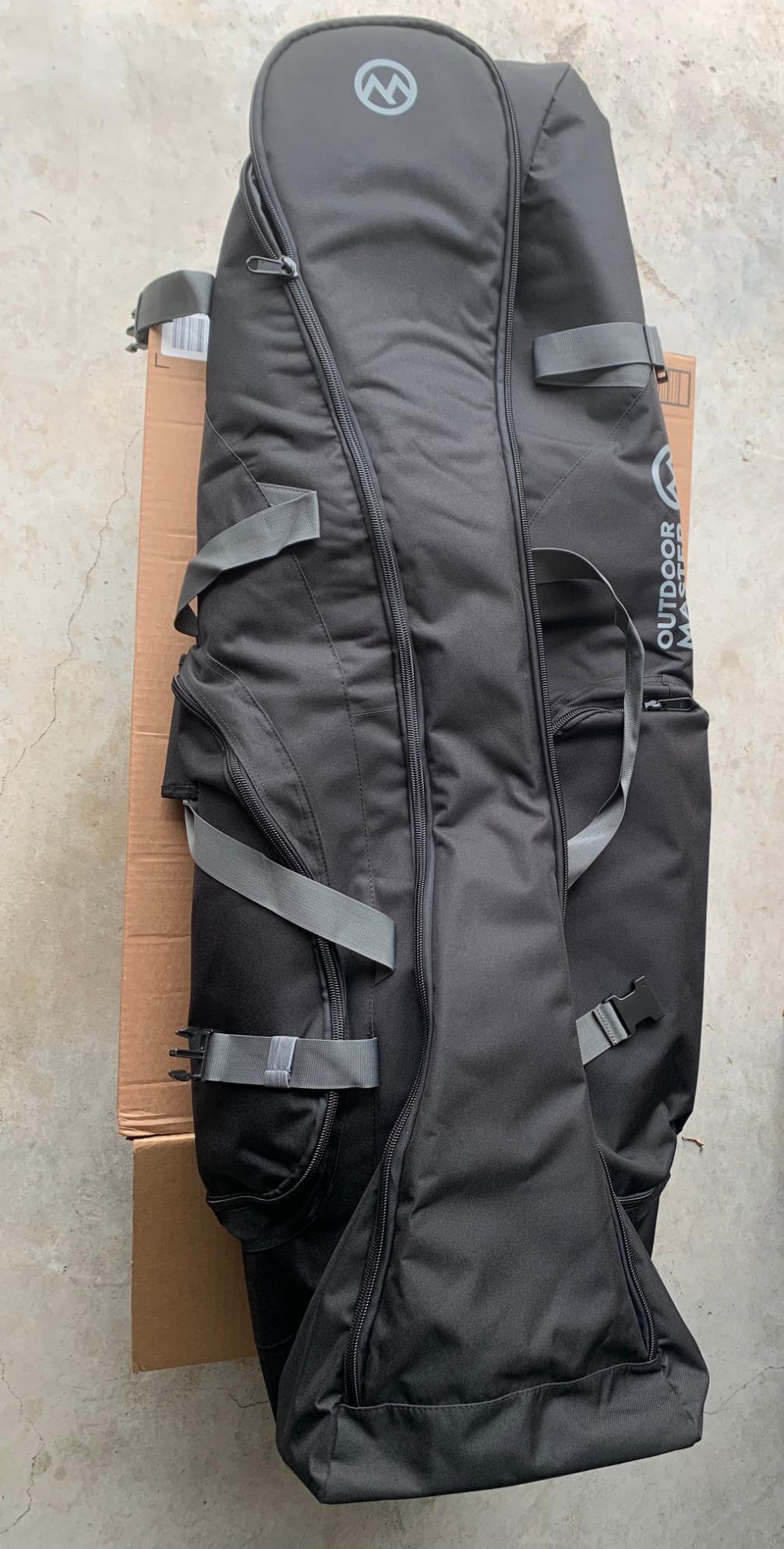 OutdoorMaster Padded Golf Travel Bag with Reinforced Wheels | 900D Oxford Fabric, Wear-Resistant, Waterproof, Accessories Compartment, Soft-Sided Golf Club Bag, Airline Travel customer photo 2