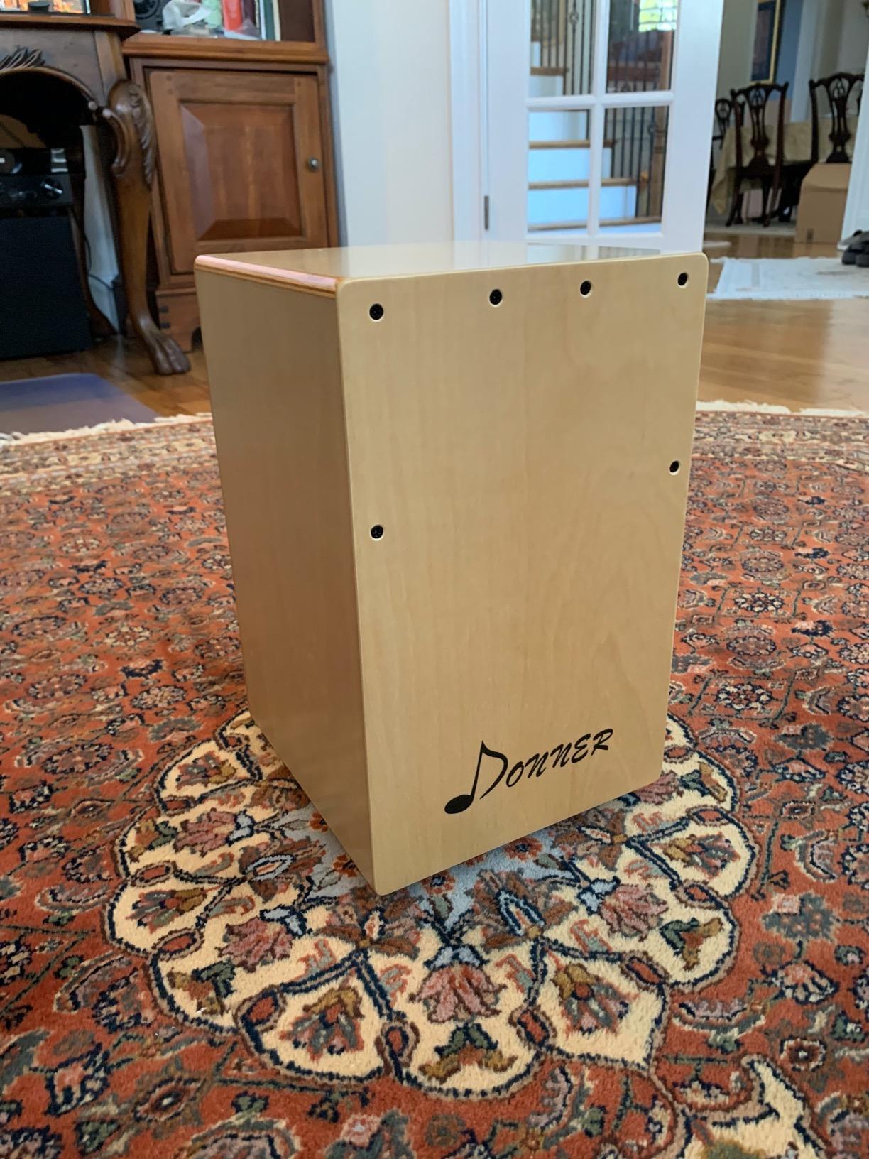 Donner Cajon Box Drum Full Size, Percussion Instrument Gifts for Adults Teens, Hand Crafted Birchwood Beat Box, Jam Cajon Drum Box, Portable with Adjustable Straps Travel Backpack customer photo 1