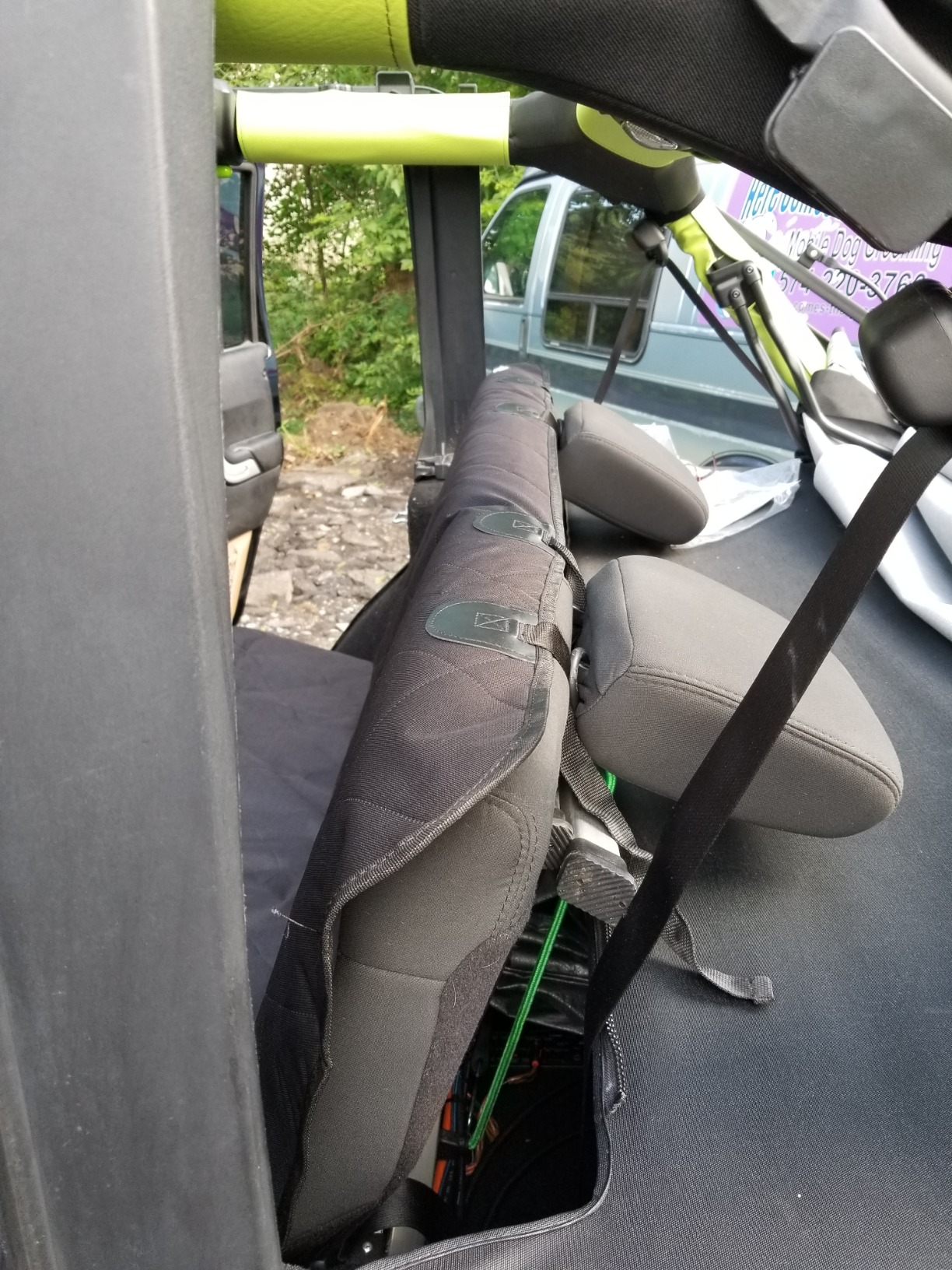 Black Car Rear Seat Cover for Dogs, Durable Waterproof & Scratch Resistant Vehicle Backseat Protector, Nonslip Dog Accessory & Pet Protection for Back Seats, Machine Washable customer photo 2