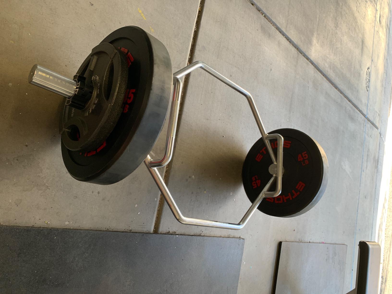 CAP Barbell Olympic Trap Bar, Shrug Bar, High Hex Bar with Raised Grips, Chrome customer photo 1