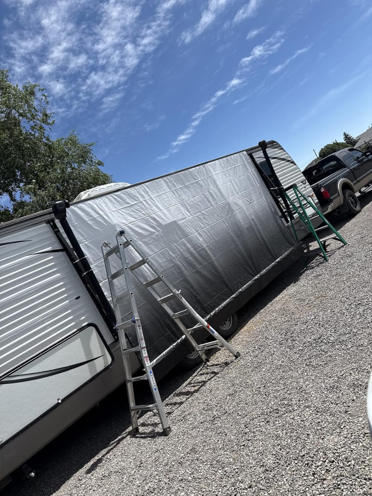 RecPro 16' RV Awning Fabric Replacement | Tan/Camel Fade Vinyl customer photo 2