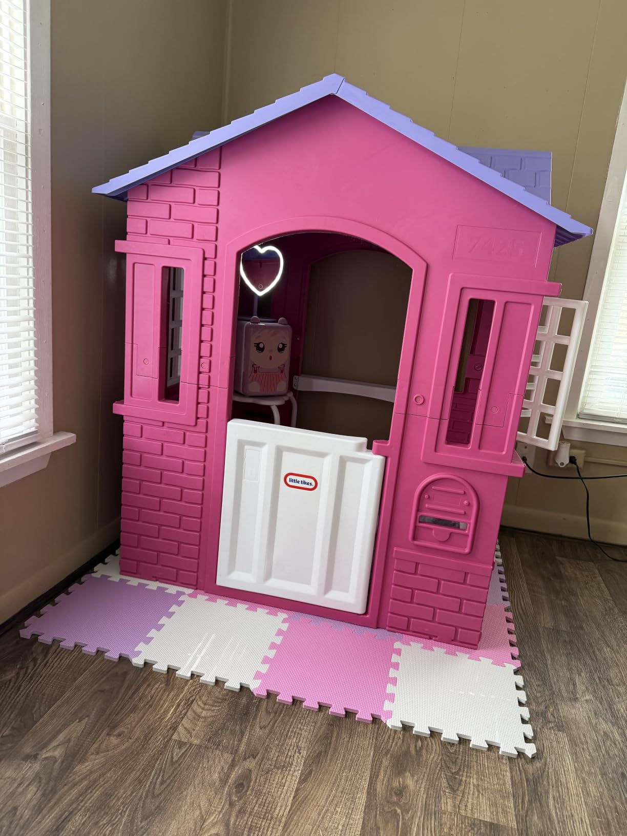 Little Tikes Cape Cottage Playhouse with Working Door, Windows, and Shutters - Tan, Toddlers Ages 2+ Years customer photo 1