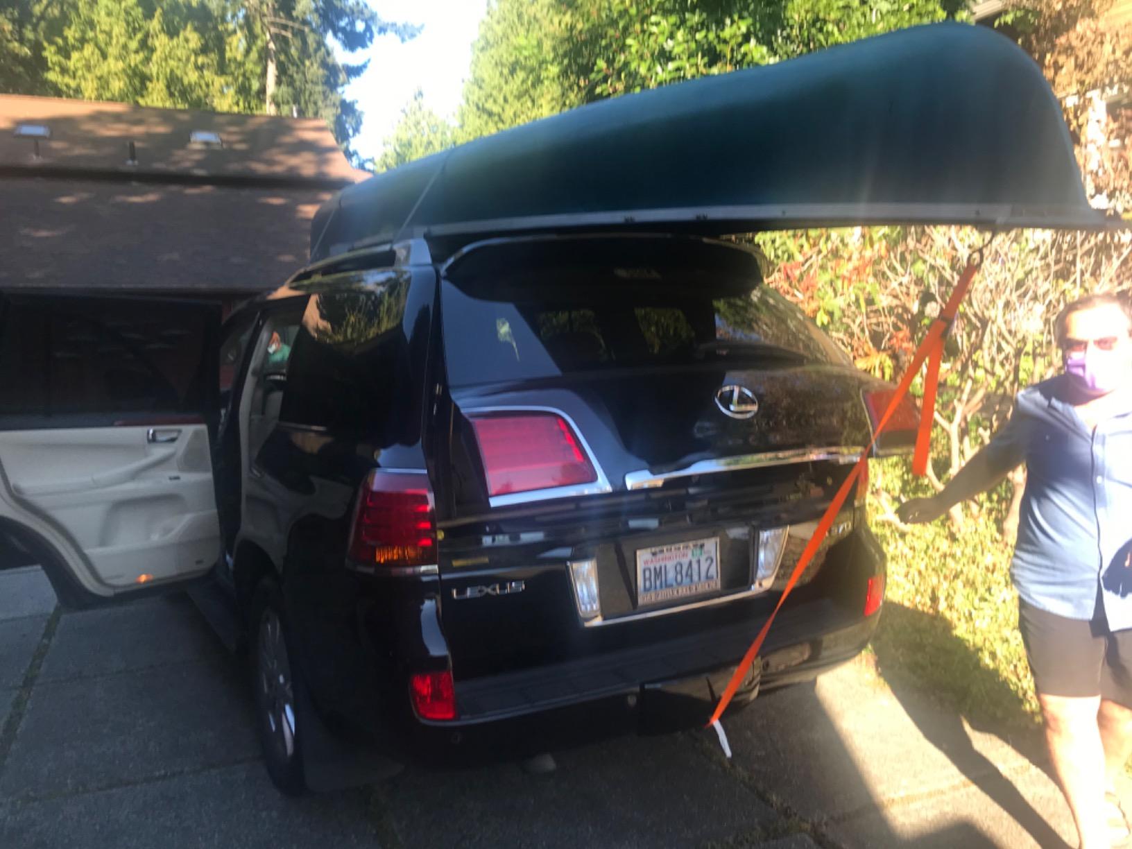 WOOWAVE Canoe Carrier Deluxe Carrier Kit Universal Soft Standard Foam Block for Roof Racks Car-Top Replacement with Tie-Downs, 6 inches customer photo 1