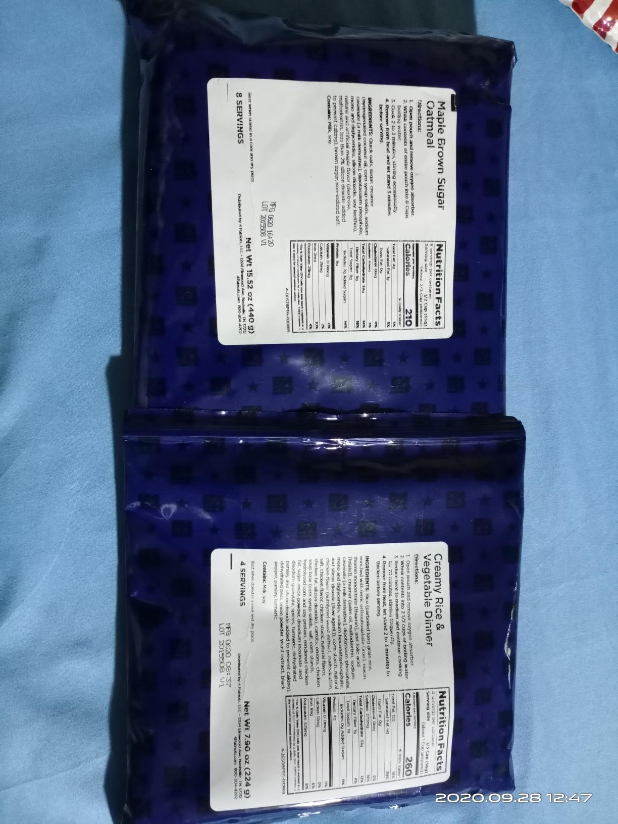 4Patriots 72-Hour Survival Food Kit: Emergency Food Supply Designed to Last 25 Years, 20 Servings customer photo 1