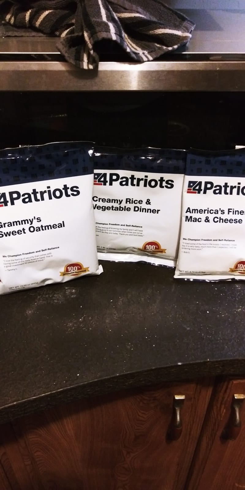 4Patriots 72-Hour Survival Food Kit: Emergency Food Supply Designed to Last 25 Years, 20 Servings customer photo 2