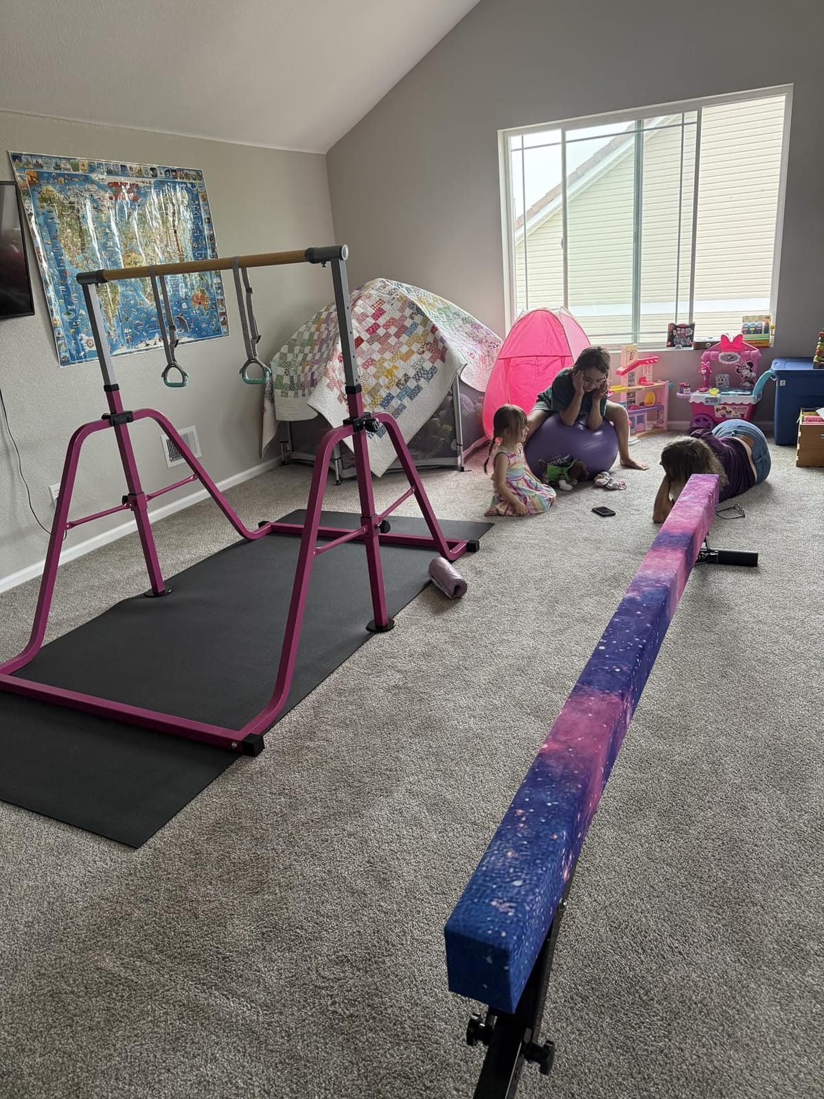 Marfual Adjustable Gymnastic Balance Beam for Kids of All Gymnastic Levels | 8 Ft Beam, Adjustable Height, Gymnastic Training Beam for Teenager, Gymnastic Equipment for Athlete Home and Gym Club Use customer photo 1
