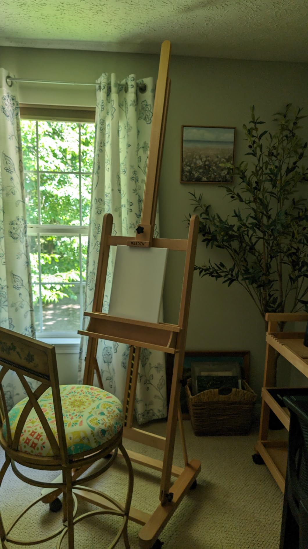 MEEDEN Easel Stand for Painting and Display, Adjustable H Frame Floor Art Easel for Drawing, Heavy Duty Beech Wood Hold Canvas up to 146