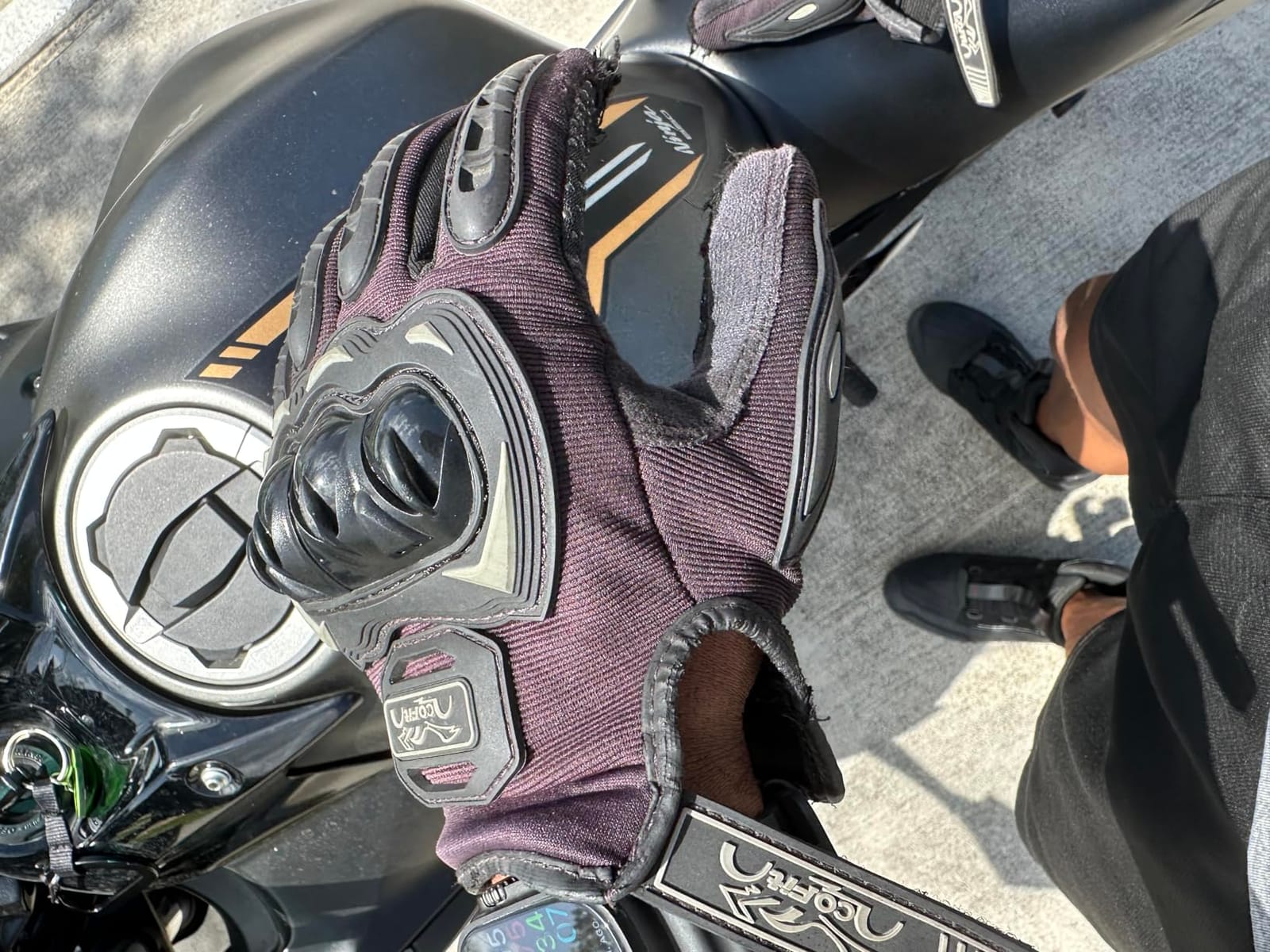 COFIT Motorcycle Gloves Breathable, Touchscreen Motorbike Gloves Anti-Slip with Good Grip Hard Knuckles Protection for Men Women Motocross, BMX ATV MTB Cycling, Road Racing customer photo 1