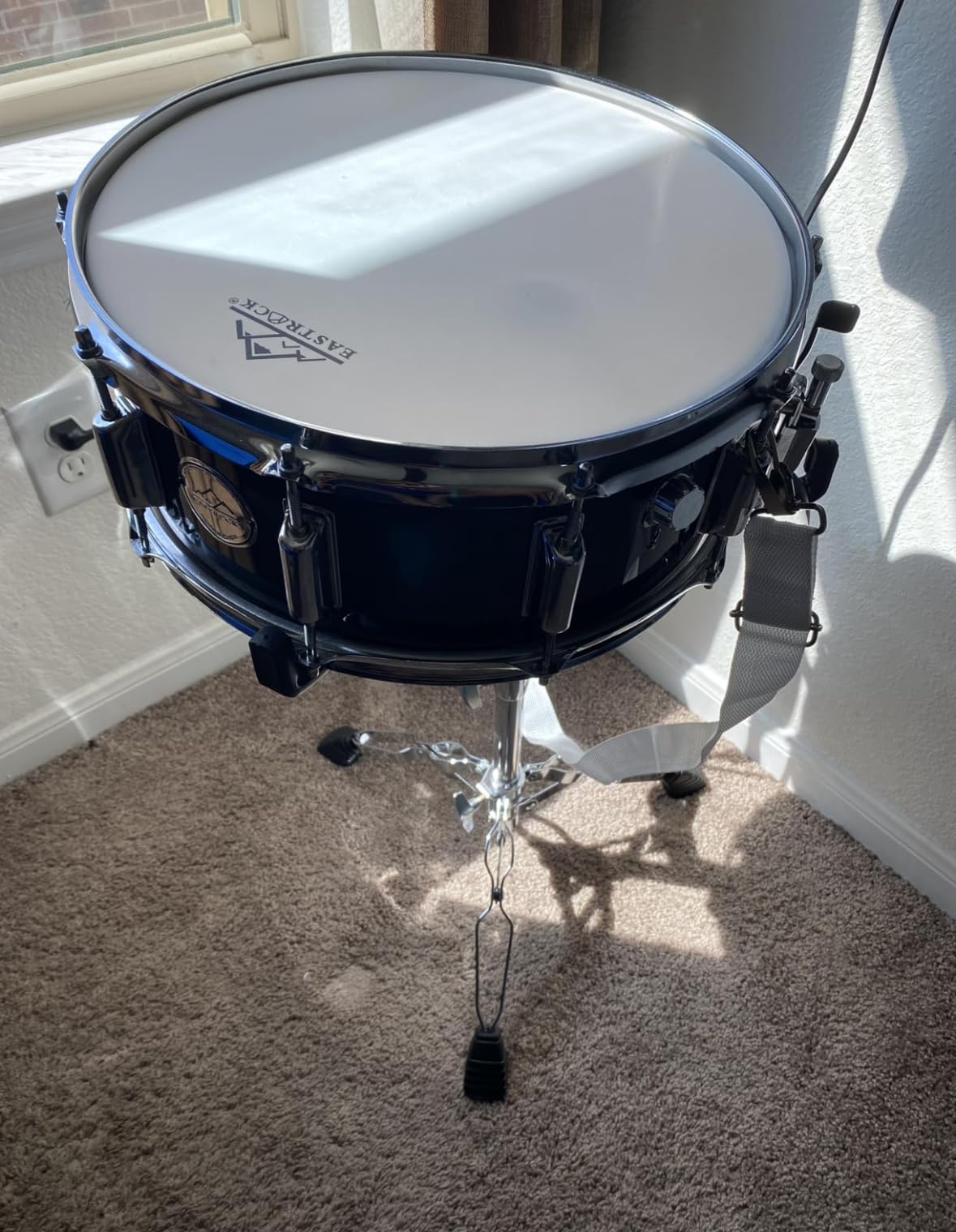 EASTROCK Snare Drum Set 14X5.5 Inches for Student Beginners with Gig Bag, Drumsticks, Stand, Drum Keys, Coated Material Drum Head, Black customer photo 1
