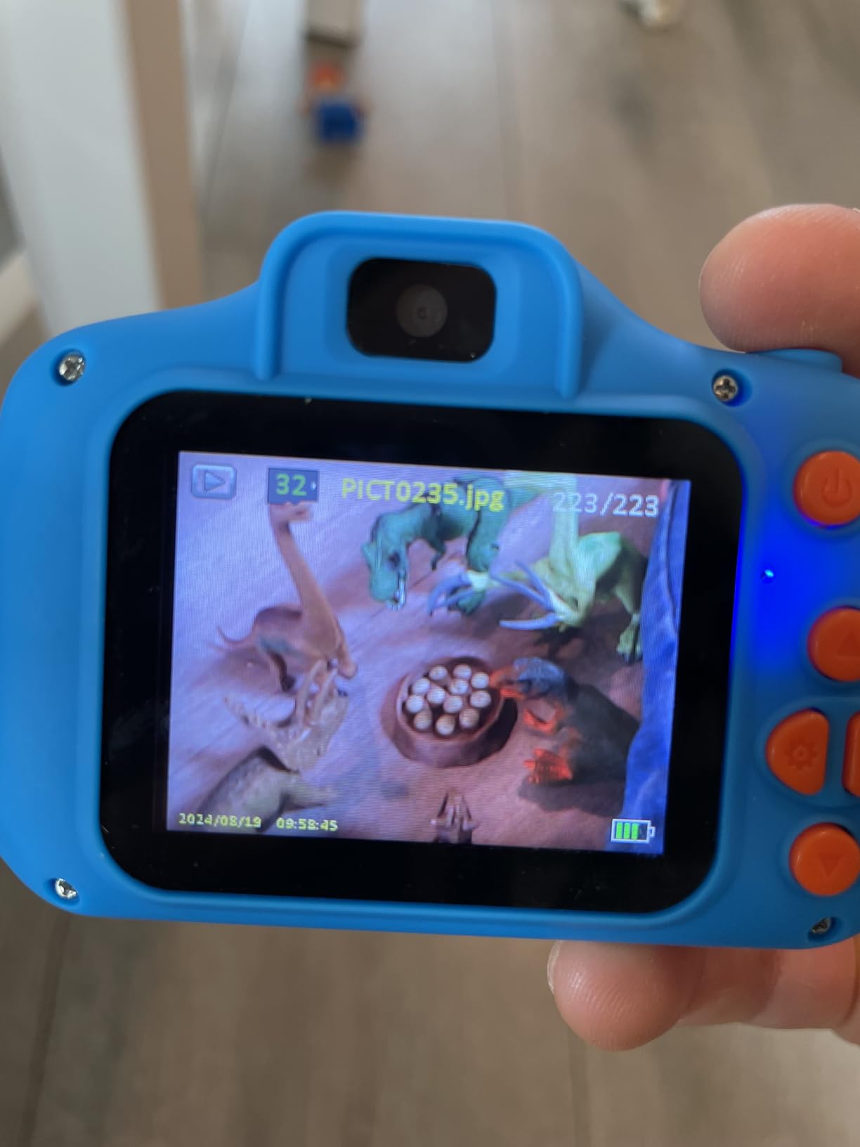 Seckton Upgraded Kids Selfie Camera, HD Digital Video Camera-Navy Blue | Christmas Birthday Gifts for Boys Age 3-9, Toddler Camera with Dual Lens, SD Card, Lanyard, Shockproof, Portable Creative Toy customer photo 1