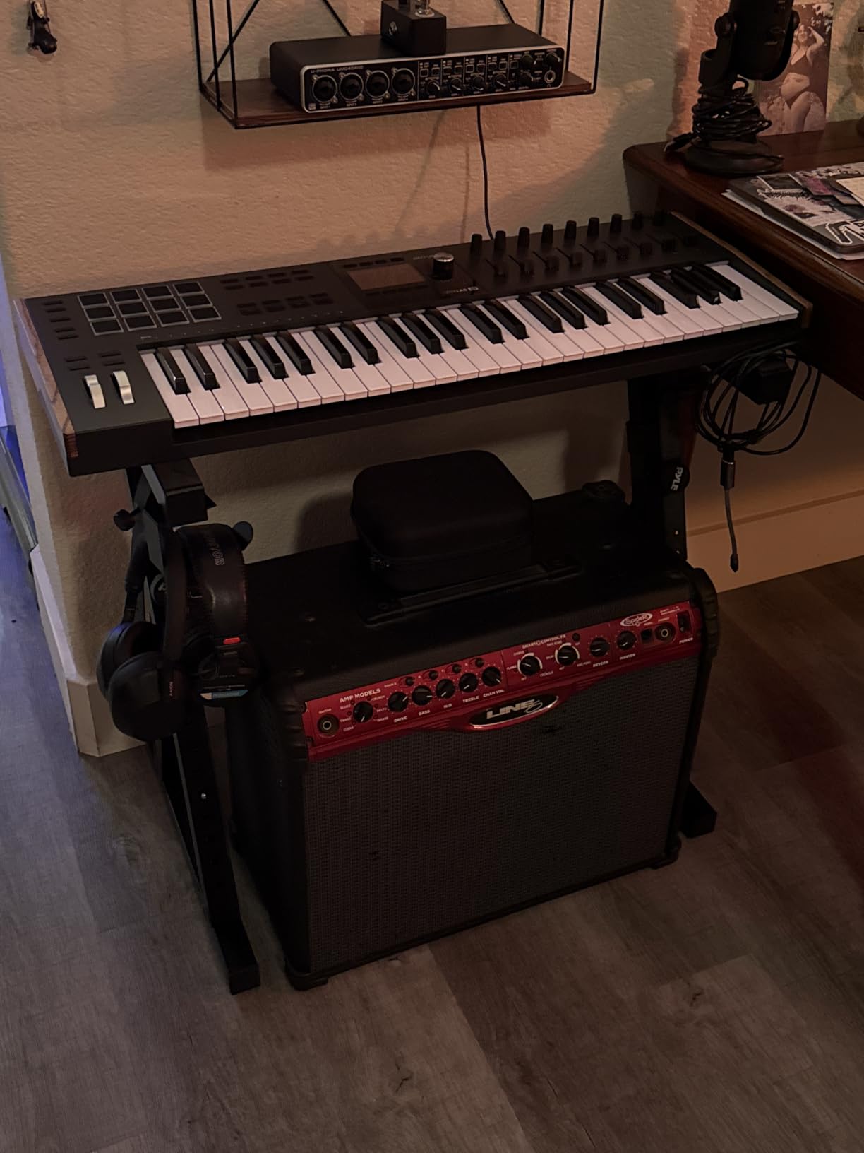 Pyle Heavy Duty Folding Keyboard Stand - Sturdy Reinforced Z Design w/ Adjustable Width & Height, Foam Padded Arms, Digital Piano Stand, Fits 54-88 Key Electric Pianos & Used for Travel & Storage customer photo 2