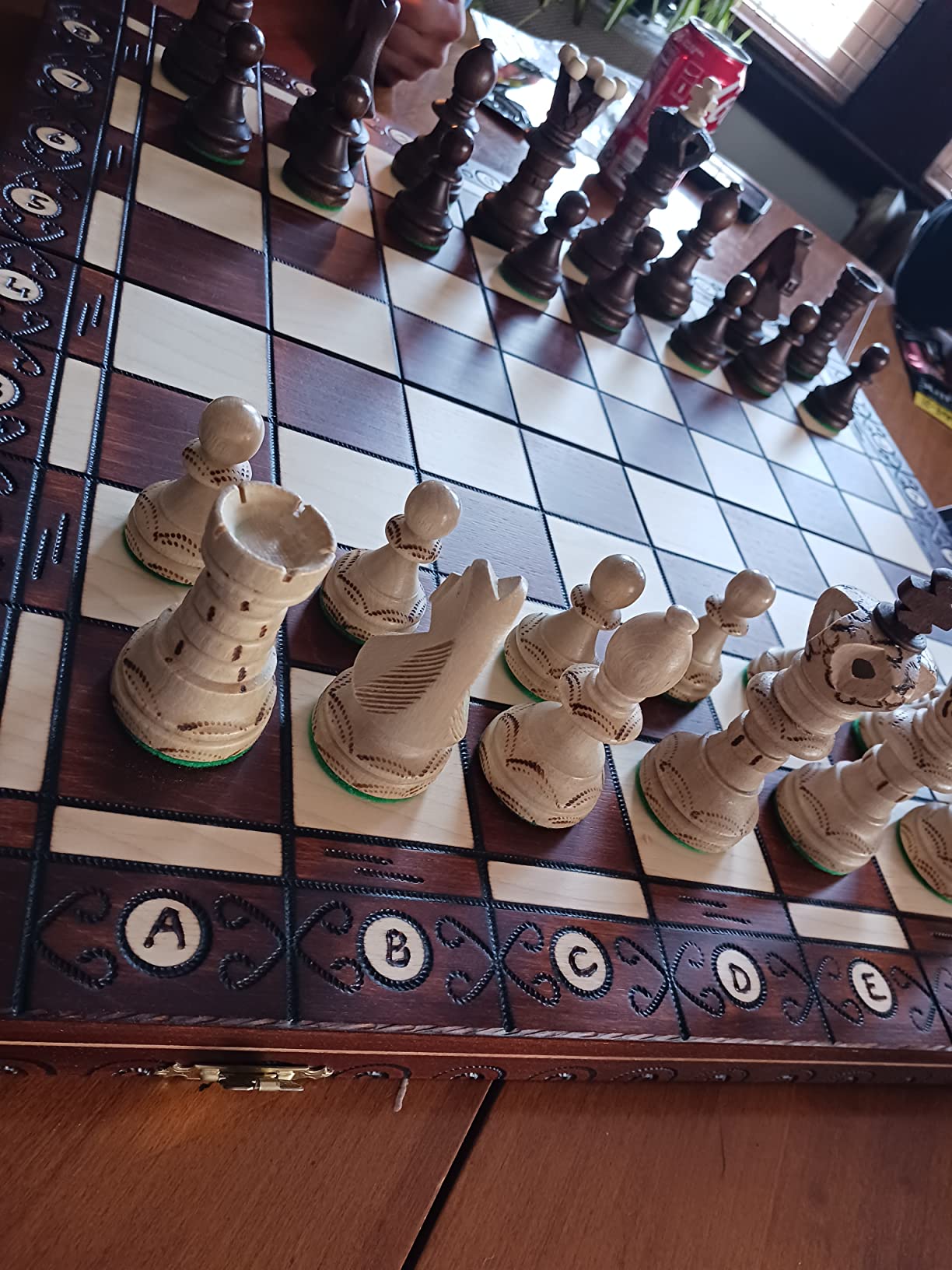 Handmade European Wooden Chess Set with 21 Inch Board and Hand Carved Chess Pieces customer photo 1