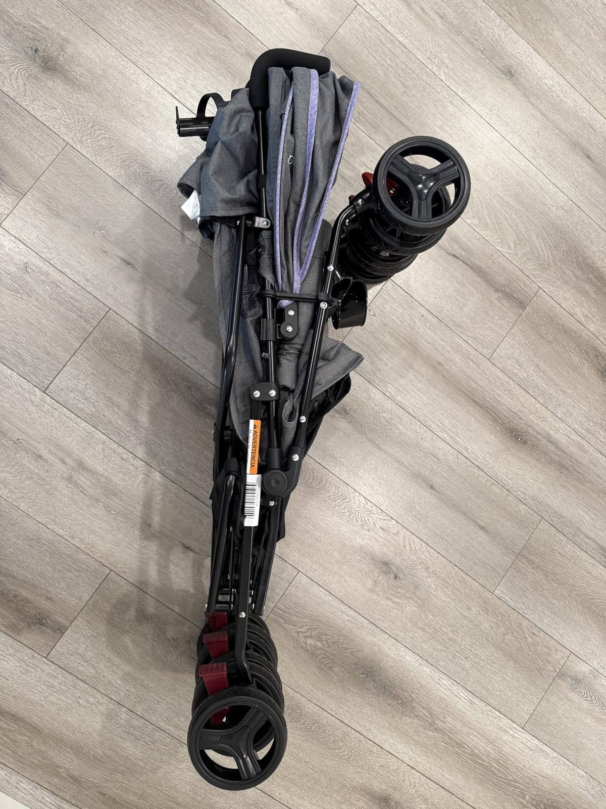 Dream On Me Volgo Side-by-Side Twin Umbrella Toddler Stroller, Black customer photo 2