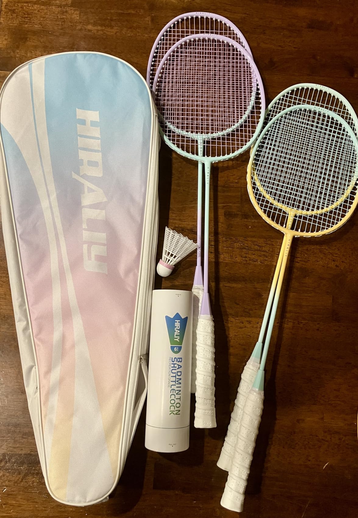 HIRALIY Badminton Rackets Include 2/4 Rackets, 6/12 Birdies, 1 Carrying Bag | 2/4 Badminton Rackets Set for Backyards, Badminton Set, Outdoor Game for Adult Family Beginner customer photo 2