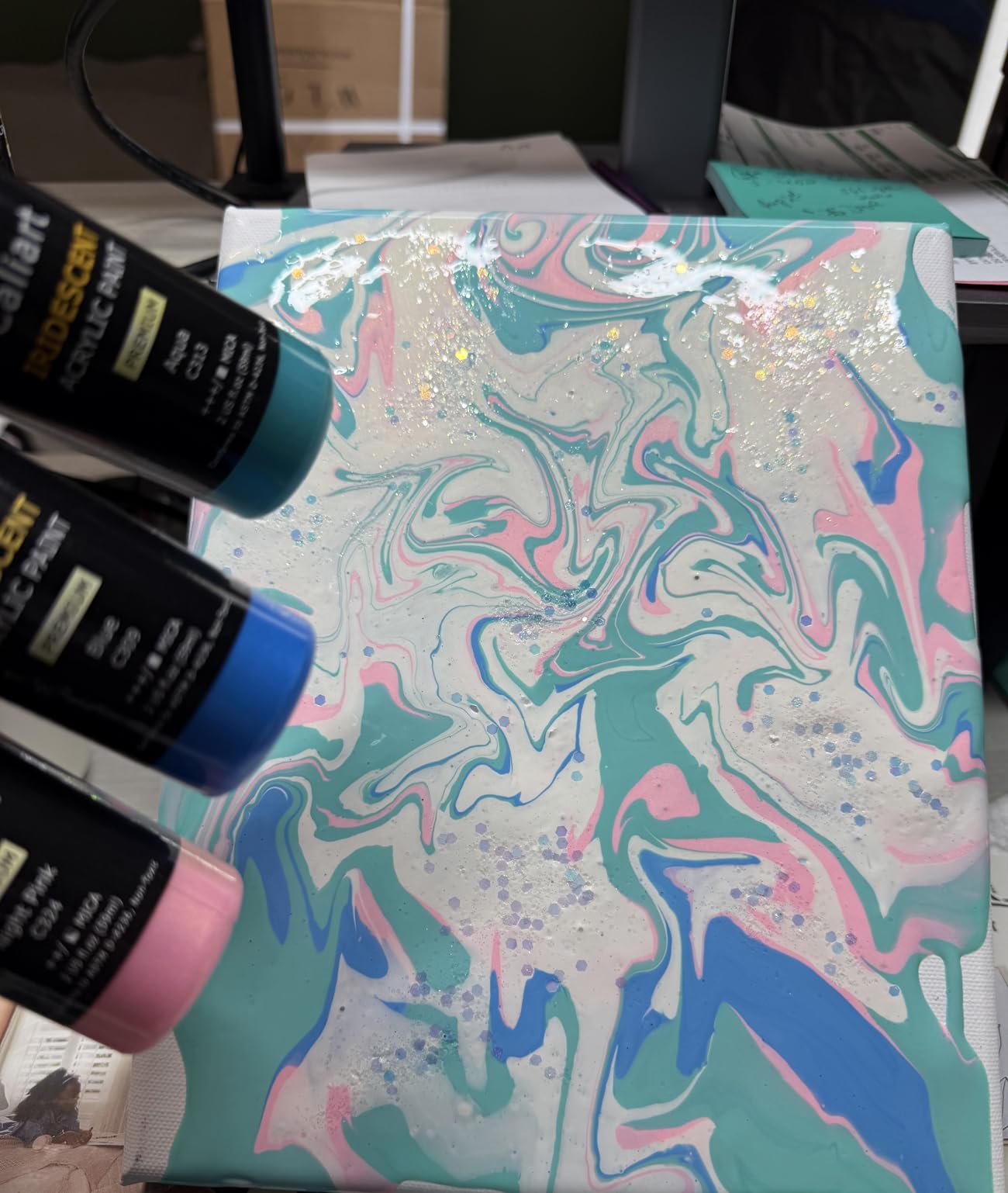 Caliart 24 Colors Acrylic Paint Set with 12 Brushes customer photo 2
