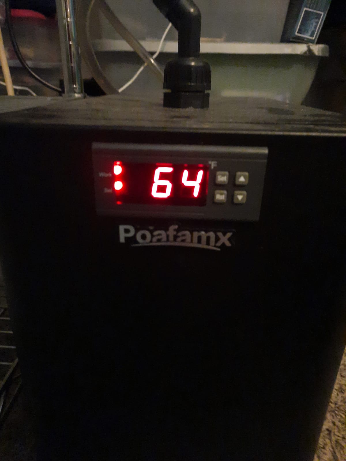 Poafamx 1/3 HP Aquarium Chiller, Quiet Fish Tank Water Chiller 40-80 Gal | Energy-Saving Aquarium Cooler with Pump & Tubing for Large Saltwater Freshwater Axolotl Coral Reef Hydroponic Systems customer photo 1