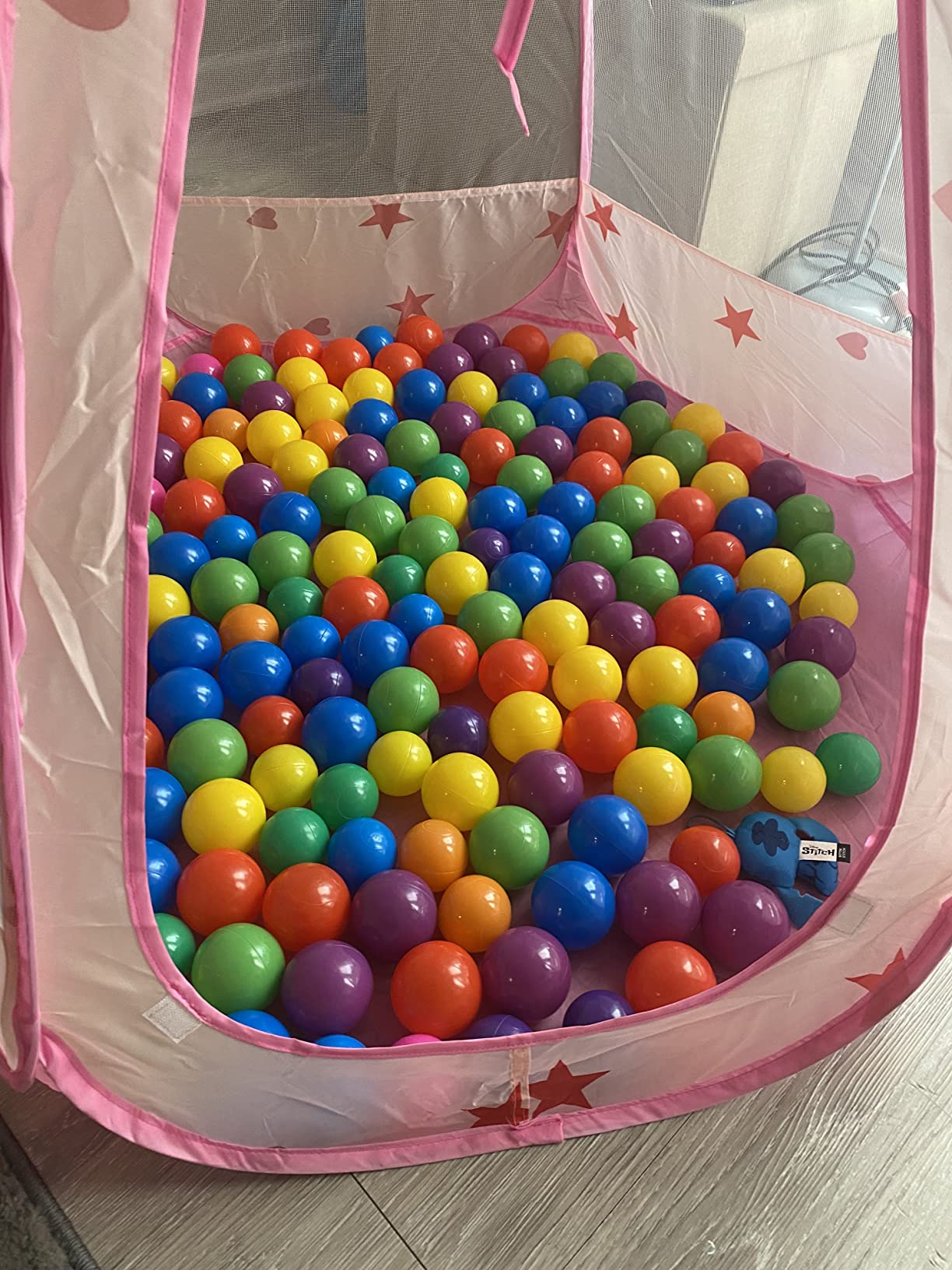 Baby Ball Pit for Toddler with Balls, Kids Pop Up Play Tent for Girls, Princess Toys for Children Indoor & Outdoor Playhouse (Pink Tent w/ 50 Rainbow Balls) customer photo 2