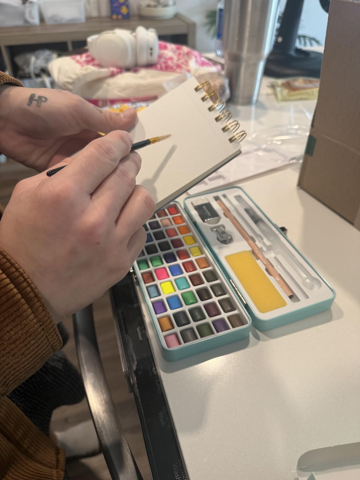 ARTISTRO Vivid Watercolor Paint Set with Palette & Brush Pens | Portable Paint Art Kit, Travel Water Color Set, For Adults, Professionals, & Kids, Art & Painting Supplies, Gift Idea customer photo 1