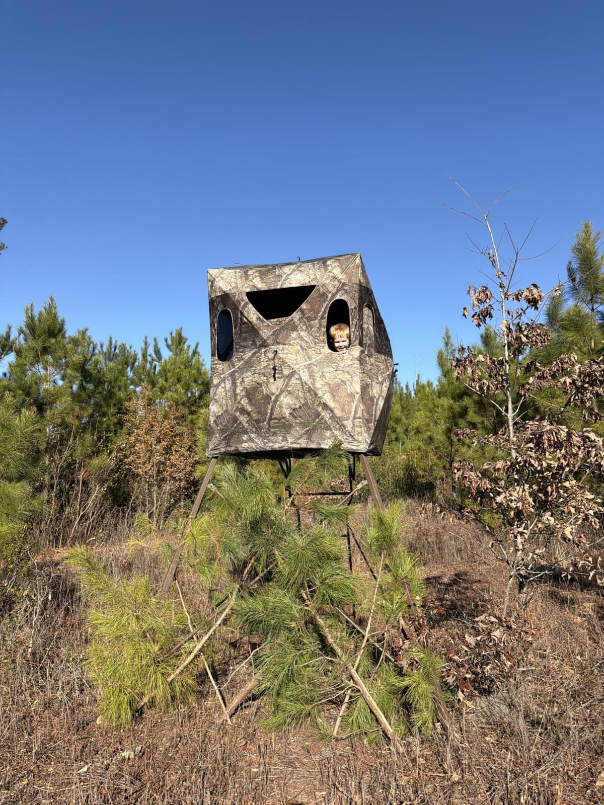 Guide Gear 6 Foot Tripod Hunting Tower Blind, 2-Man Stand Elevated, Hunting Gear Equipment Accessories, 4 by 4 customer photo 1