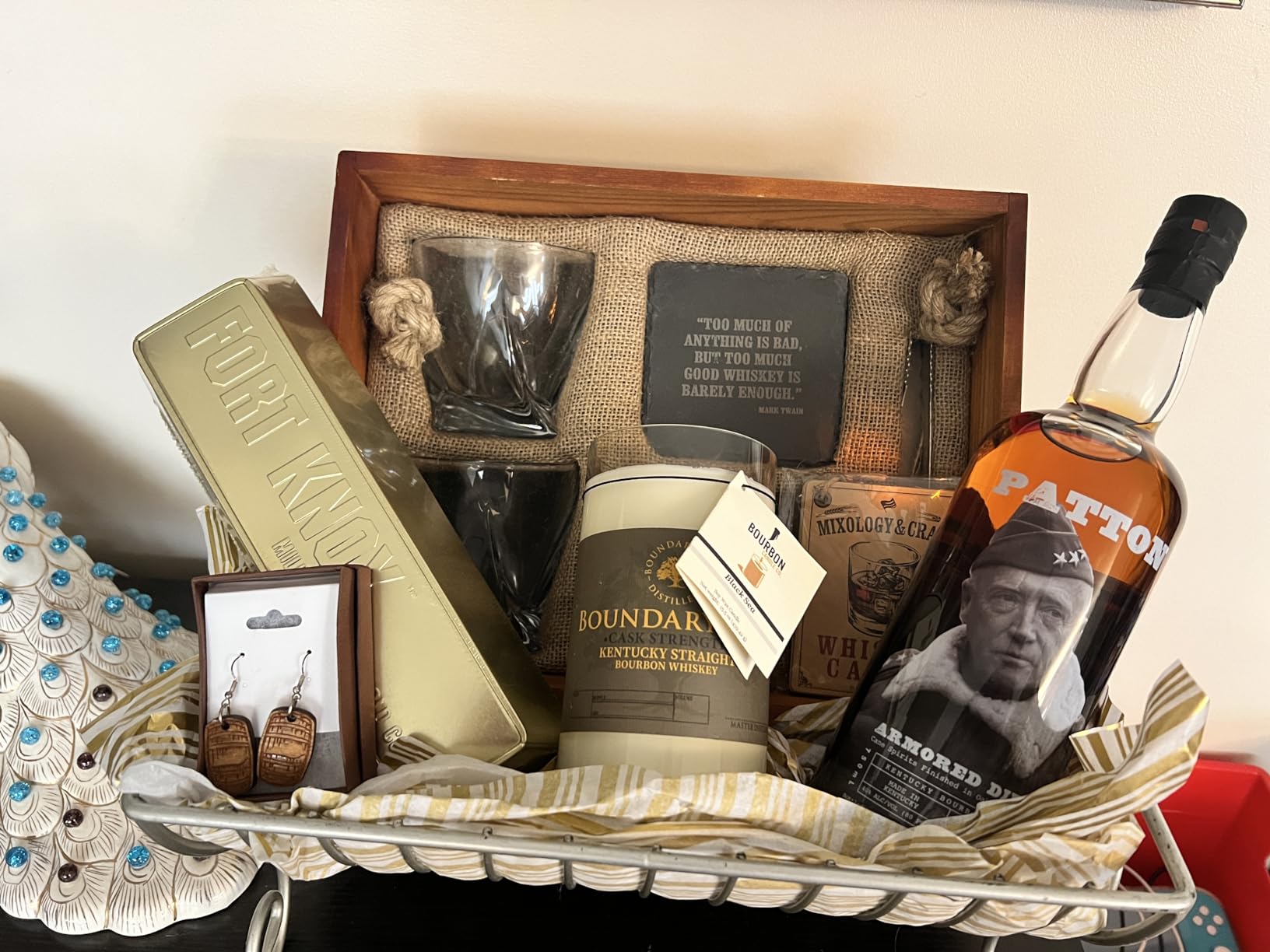 Mixology & Craft Whiskey Gift Set, Whiskey Glass Set with Rustic Wooden Crate, 8 Granite Whiskey Rocks Chilling Stones, 10oz Crystal Glasses | Great Holiday, Secret Santa or White Elephant Gift customer photo 1