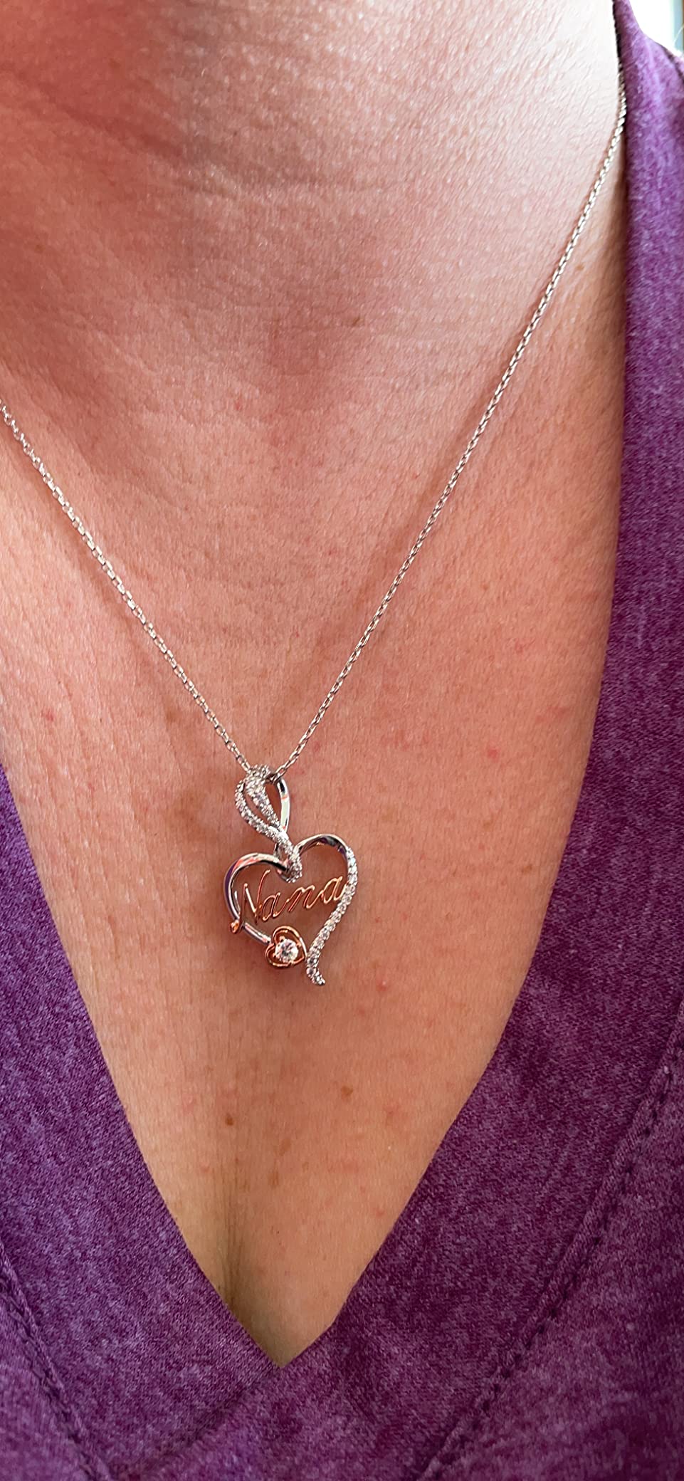 BFF&UNICORN Gifts for Women, Sterling Silver Mom Nana Grandma Necklace for Women, Birthday Mothers Day Jewelry Gifts for Mom Grandma Wife from Daughter Son customer photo 1