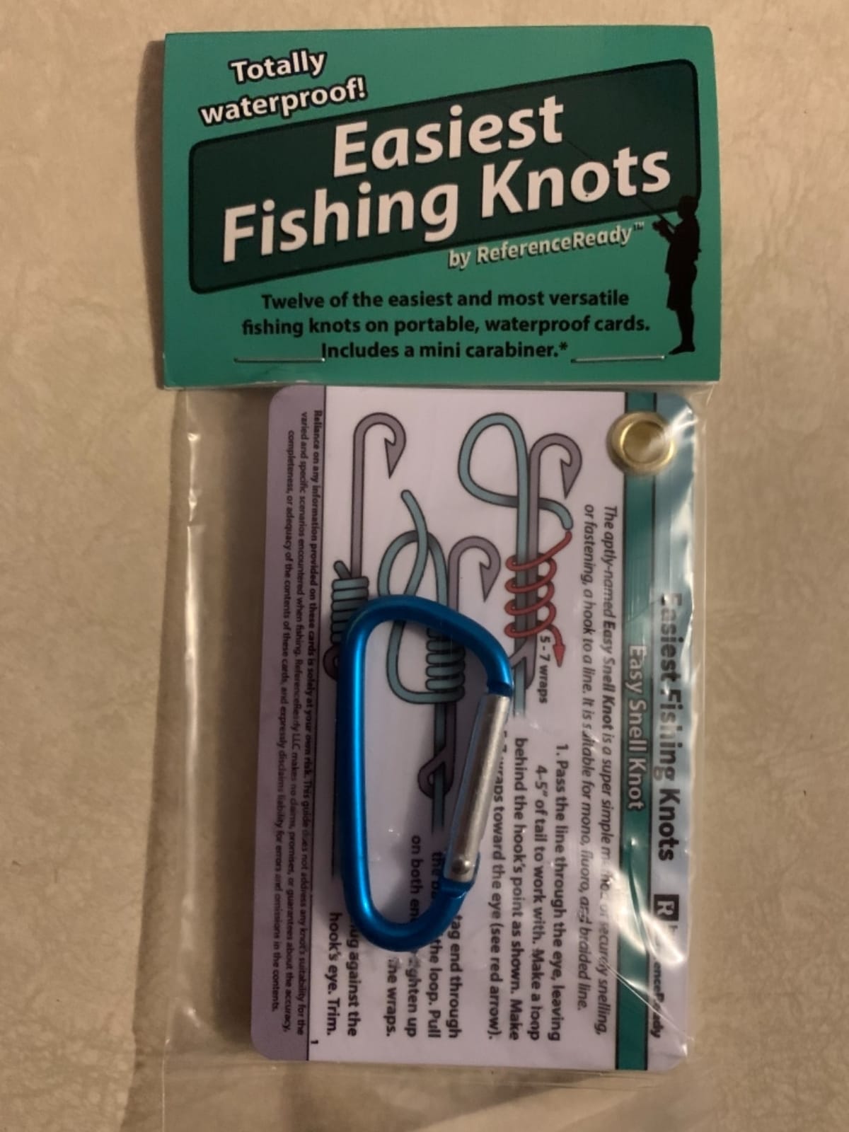 ReferenceReady Easiest Fishing Knots Pocket Guide for Beginners | Waterproof pocket fisherman guide on how to tie the 12 simplest knots. Great fishing gadget & fishing gift customer photo 2