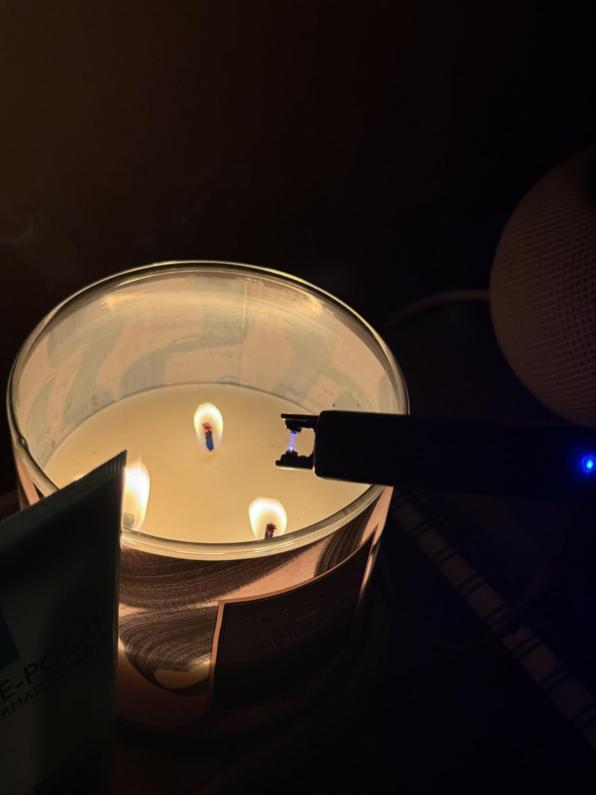 FUKKUDA Electric Arc Candle Lighter with Safety Switch - USB Rechargeable, Windproof & Flameless for Romantic Evenings, Valentine's Day Gift & Stocking Stuffer (Obsidian Black) customer photo 2