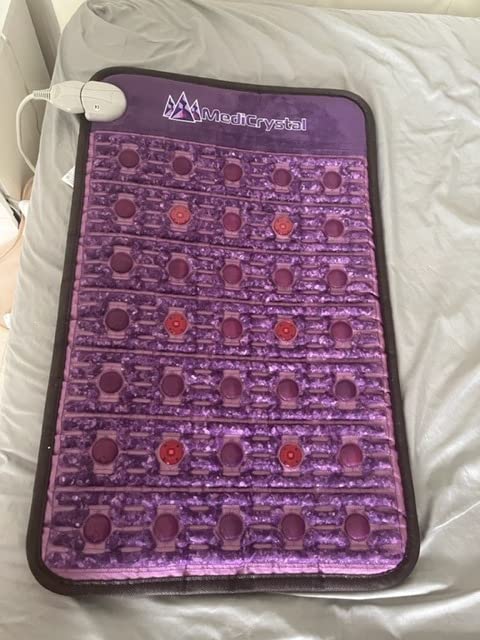 MediCrystal Far Infrared Amethyst Mat - Natural Agates + Photon Red Lights - Pro 72