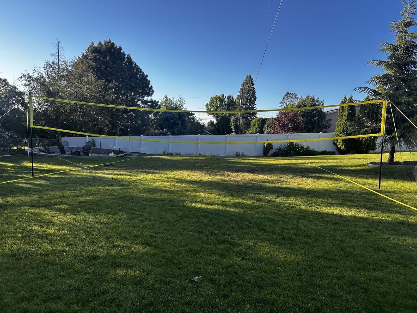 Zdgao 32FT Outdoor & Portable Volleyball Net - Adjustable Thick Dia Poles | Completed Set; Easy Setup & Carry; Good for Backyard & Outdoor Sites - Park/Beach/Grass/Lawn; 32FT Official Size; Durable Materials customer photo 1