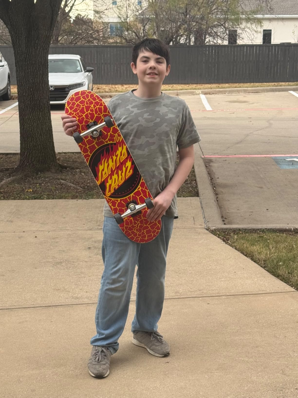 Santa Cruz Skateboards Complete Flame Dot Red 8.25