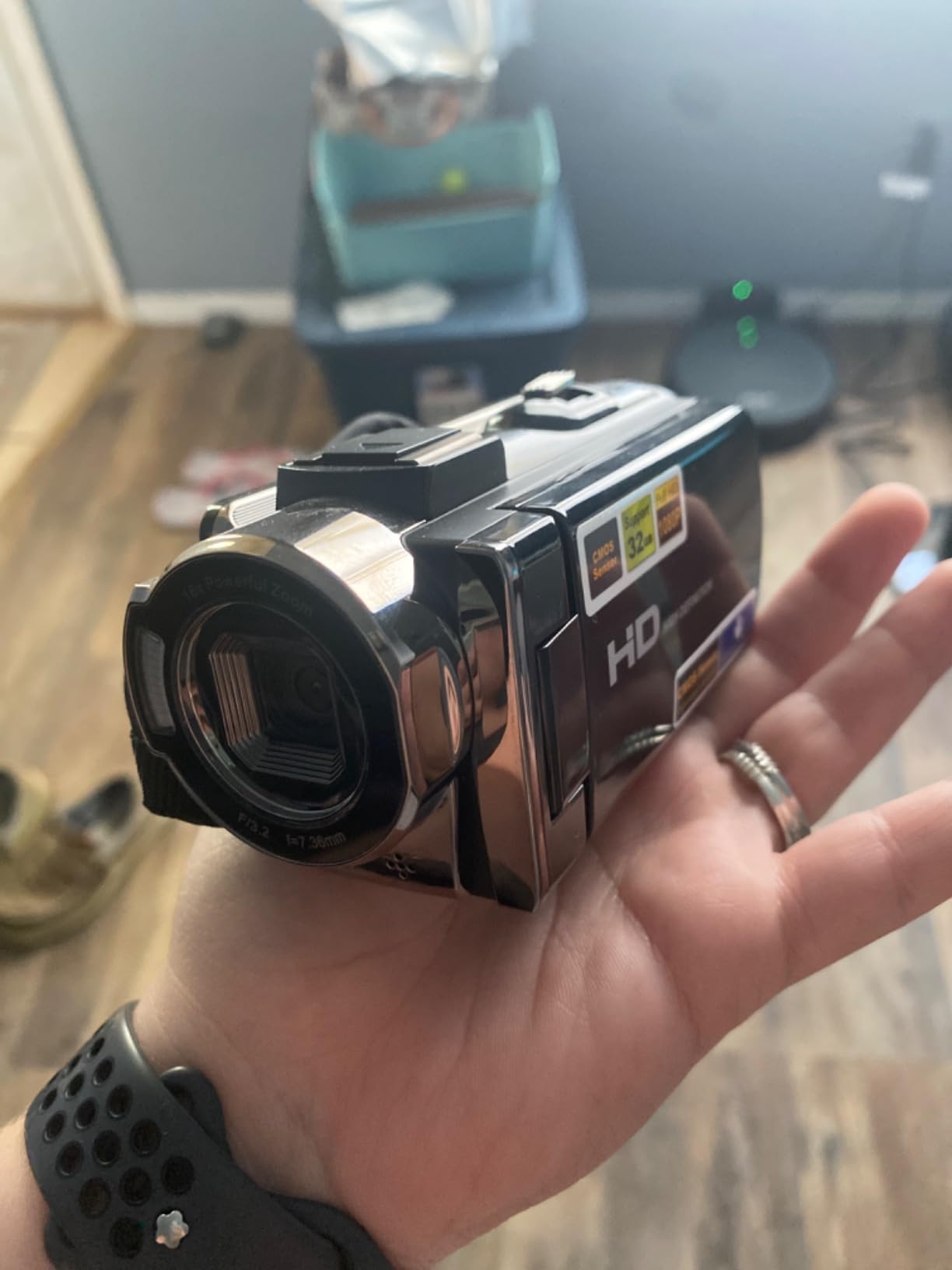 kimire Video Camera Camcorder Digital Camera Recorder Full HD 1080P 15FPS 24MP 3.0 Inch 270 Degree Rotation LCD 16X Digital Zoom Camcorder Camera with 2 Batteries(Black) customer photo 1