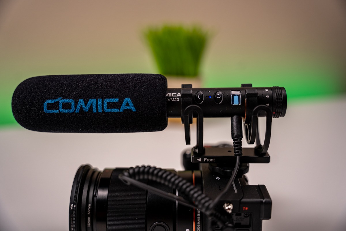 COMICA VM20 Shotgun Microphone for Camera, Super-Cardioid Camera Microphone with Rycote Shockmount, Windscreen, Wind Muff, OLED Power Display customer photo 2