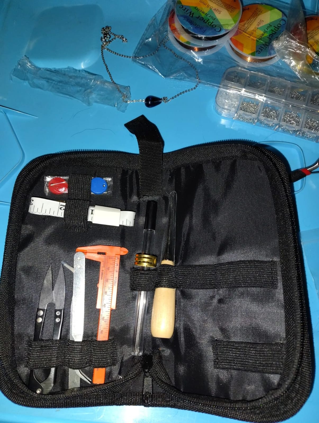 Thrilez Wire Wrapping for Jewelry Making, Repair and Beading Supplies Kit with Craft Ring Wire, Tools, Pliers and Jewelry Findings customer photo 1
