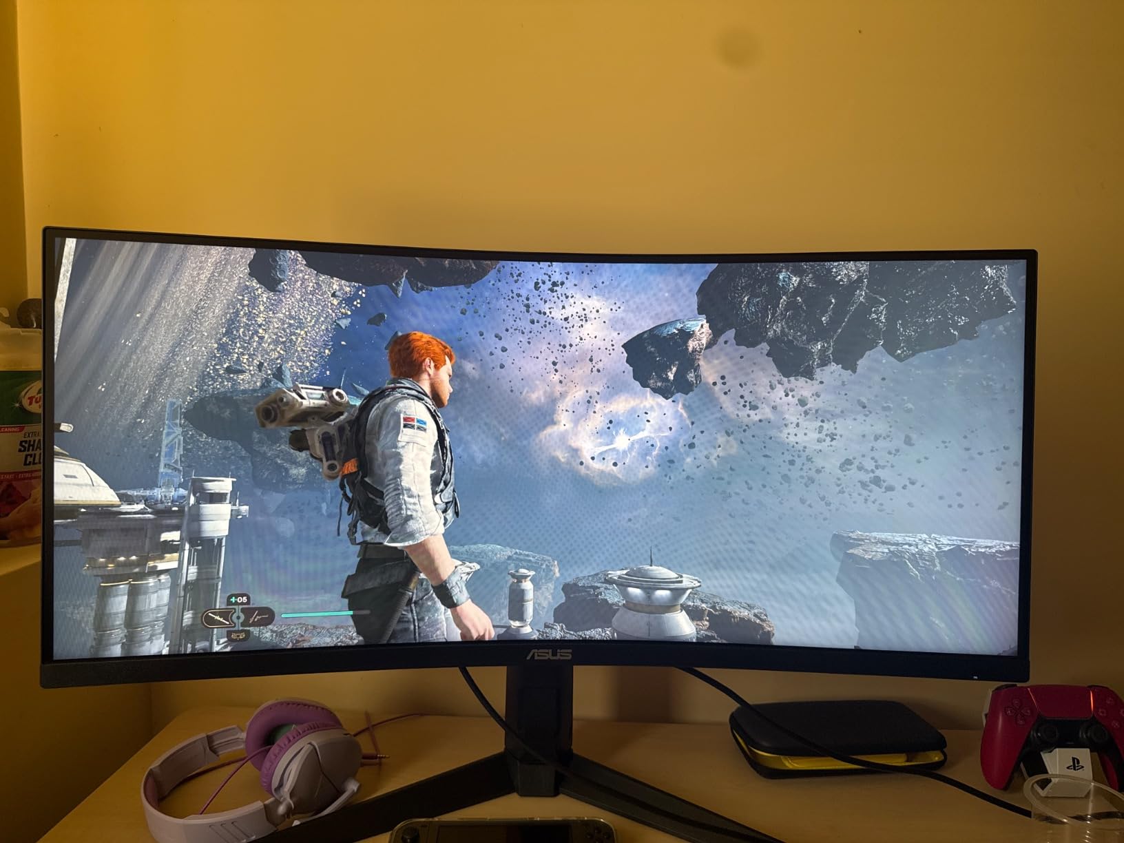 ASUS TUF Gaming VG34VQL1B 34 Inch 1440p 165Hz Ultrawide HDR Gaming Monitor, ELMB Sync, 1ms, FreeSync Premium, Height Adjustable, HDR, DisplayHDR 400, Eye Care, 1500R Curve, for PS5 and Xbox customer photo 2