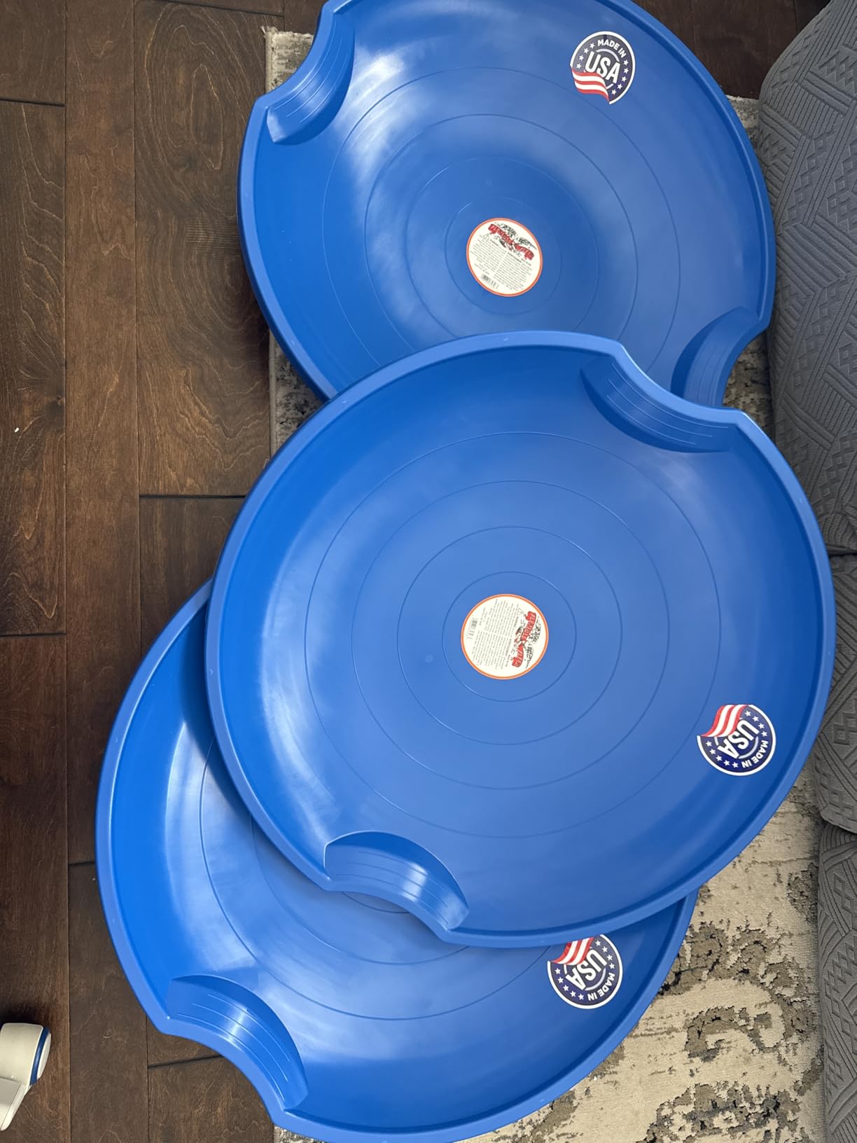 Flexible Flyer 26 inch Flying Saucer Sled Multipack - Plastic Snow Sleds with Hand Grips, Heavy Duty Snow Discs for Kids, Adults, Schools, Camps & Daycares customer photo 2