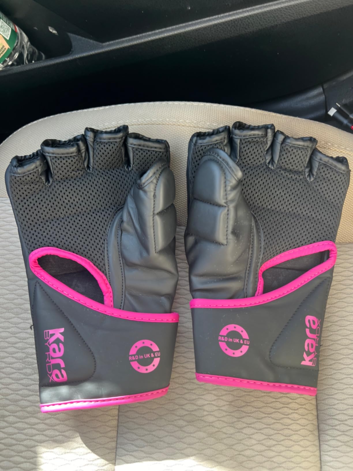 RDX MMA Gloves Grappling Sparring, Pre-Curved Mixed Martial Arts Mitts Men Women Boxing Gloves, Maya Hide Leather Kara Cage Fighting Workout, Combat Sports Training, Muay Thai, Punching Bag Kickboxing customer photo 2