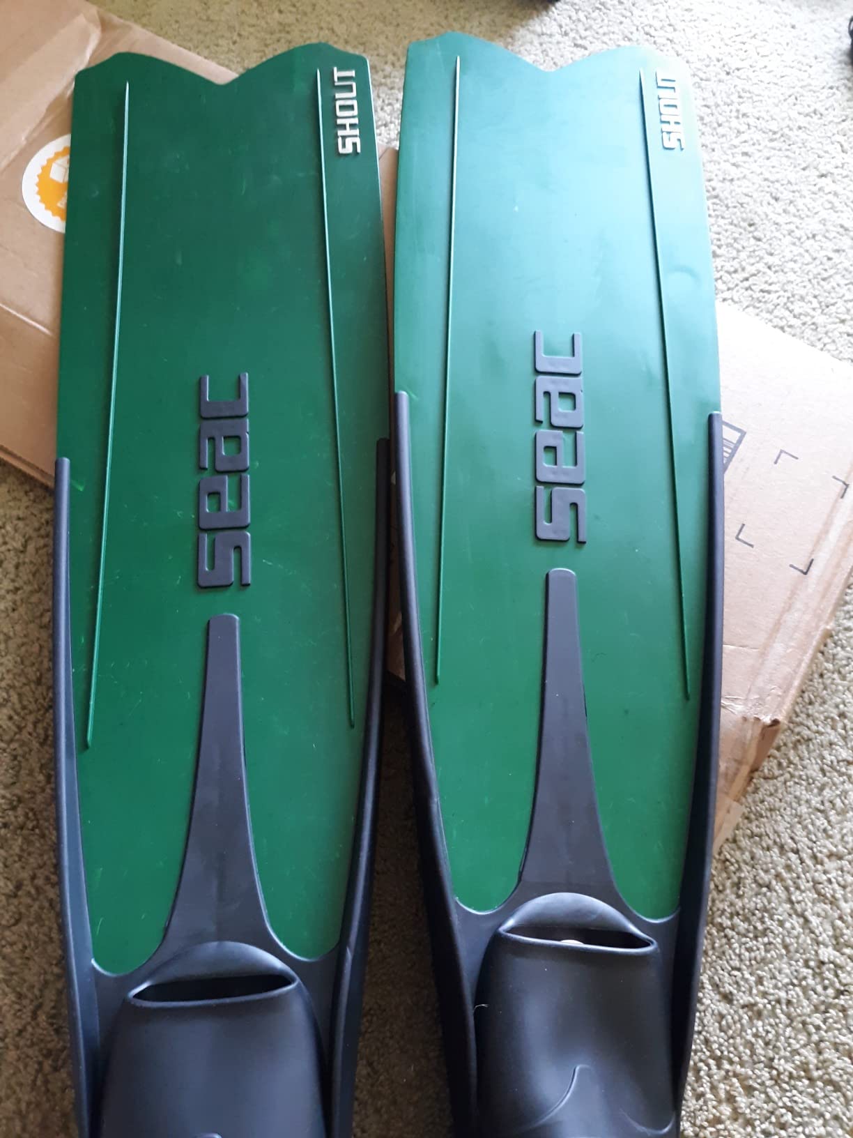 Seac Shout, Long Fins for Scuba Diving, Spearfishing and Freediving, Made in Italy customer photo 1