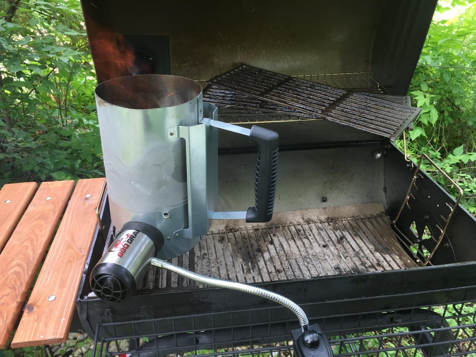 BBQ Dragon Chimney of Insanity XL Charcoal Starter - Field & Stream Best Overall Charcoal Chimney - Largest Charcoal Chimney Available - Ready-to-Cook Coals in About 3 Minutes with BBQ Dragon Fan customer photo 2
