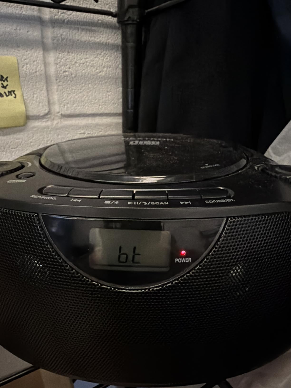 Nextron Portable CD Player Boombox with Bluetooth, AM/FM Radio & USB | CD-R/RW, MP3-CD & USB Playback, Stereo Sound, Bass Boost, AUX Input, Headphone Jack, LCD Display, AC/Battery Powered - Black customer photo 1
