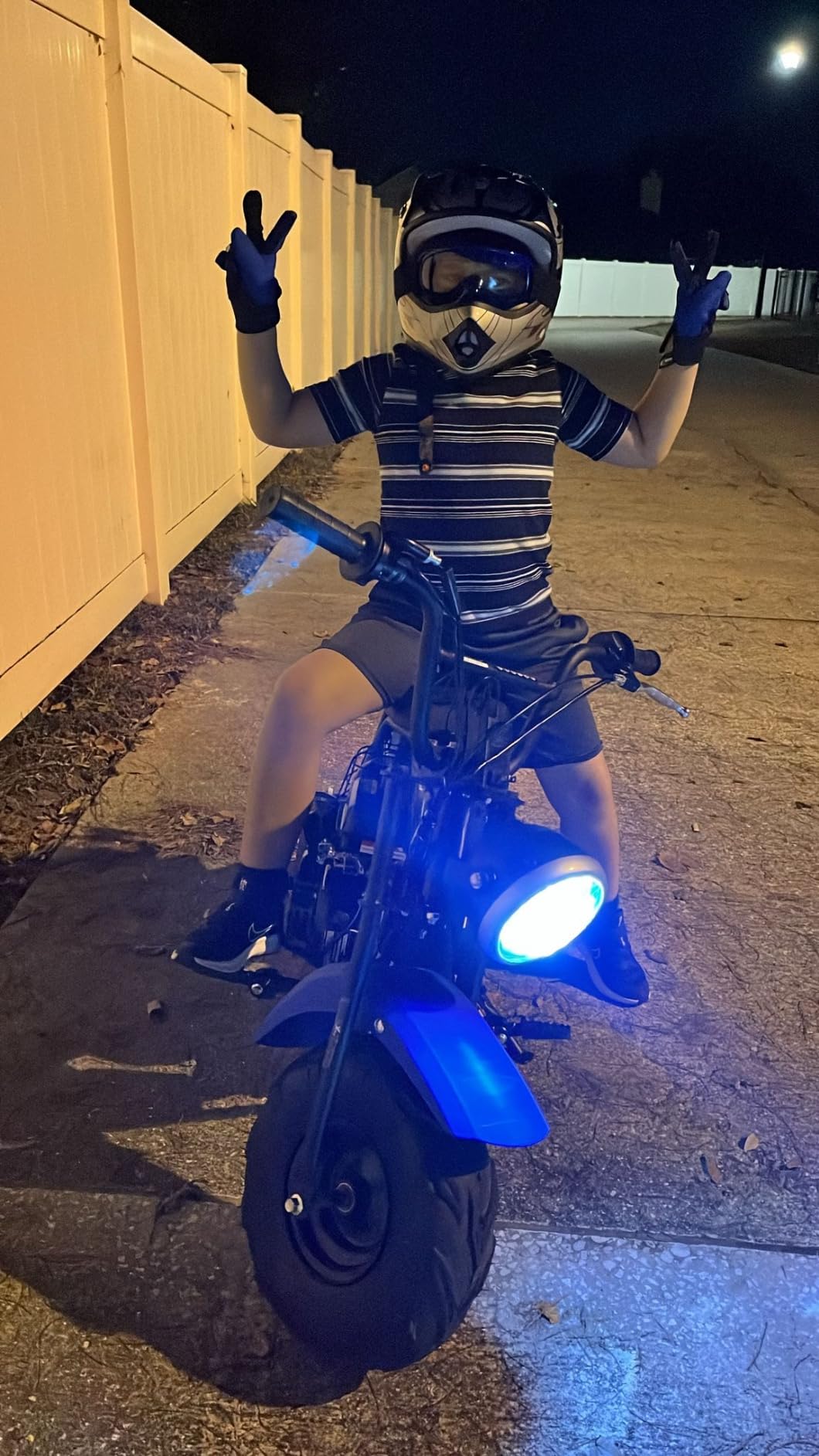 XtremepowerUS Mini Bike 4-Stroke Gas Powered Off Road Trail Bike Dirt Mini Motorcycle Ride on 99cc 3.5HP Blue customer photo 2