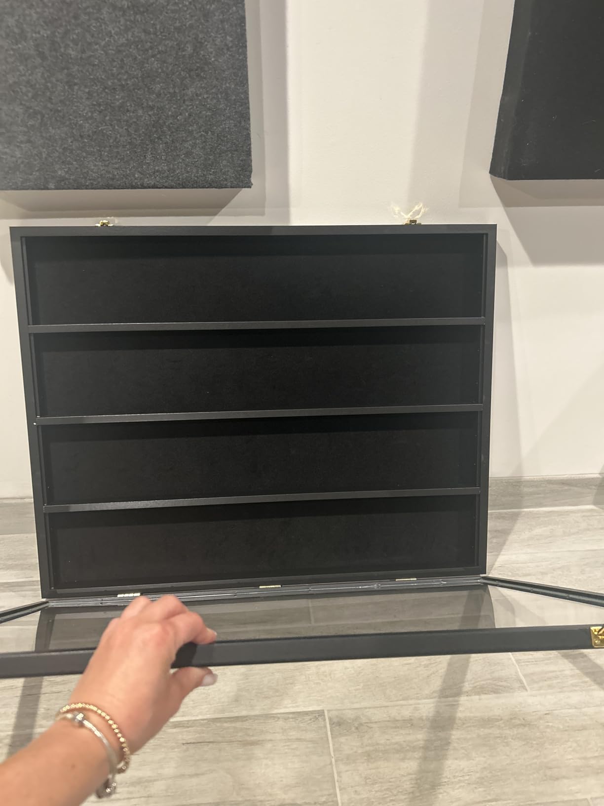 KCRasan 36 Graded Sports Card Display Case - Card Display Case Lockable | Baseball Card Display Case Lockable, Wall Display Frame for Basketball Hockey Trading Cards with UV Protection Acrylic customer photo 1