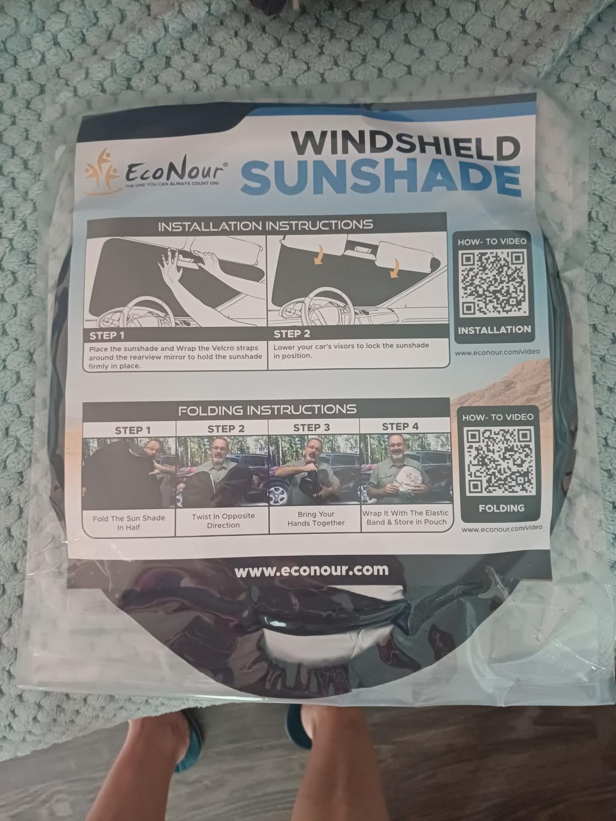 EcoNour Windshield Sun Shade Compatible with Tesla Model 3 & Model Y customer photo 1