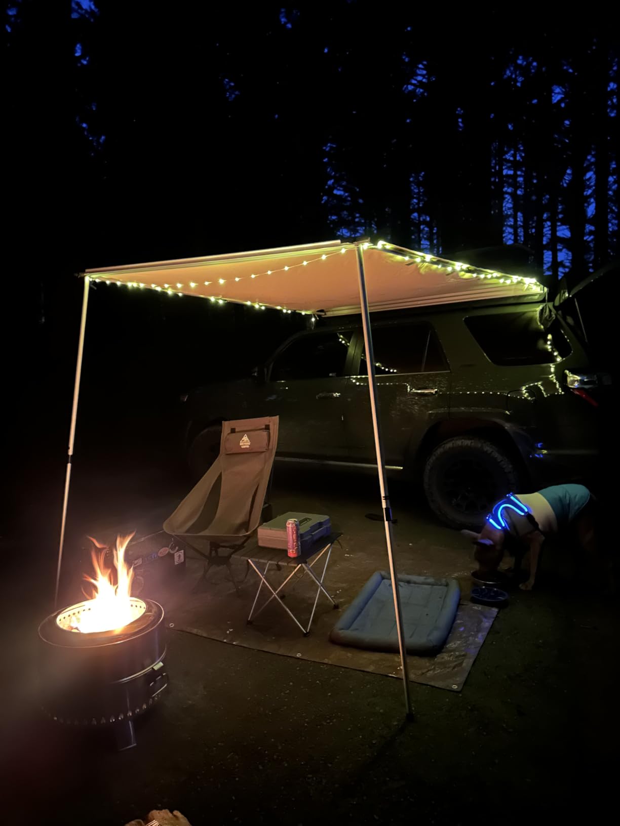 Timber Ridge Car Awning Camper Awning 8.2X6.5ft Truck Tent Waterproof PU10000mm UV50+ Rooftop Overland Camping, Retractable Side Tent Shade for Car/SUV/Truck/Van, Beige customer photo 1