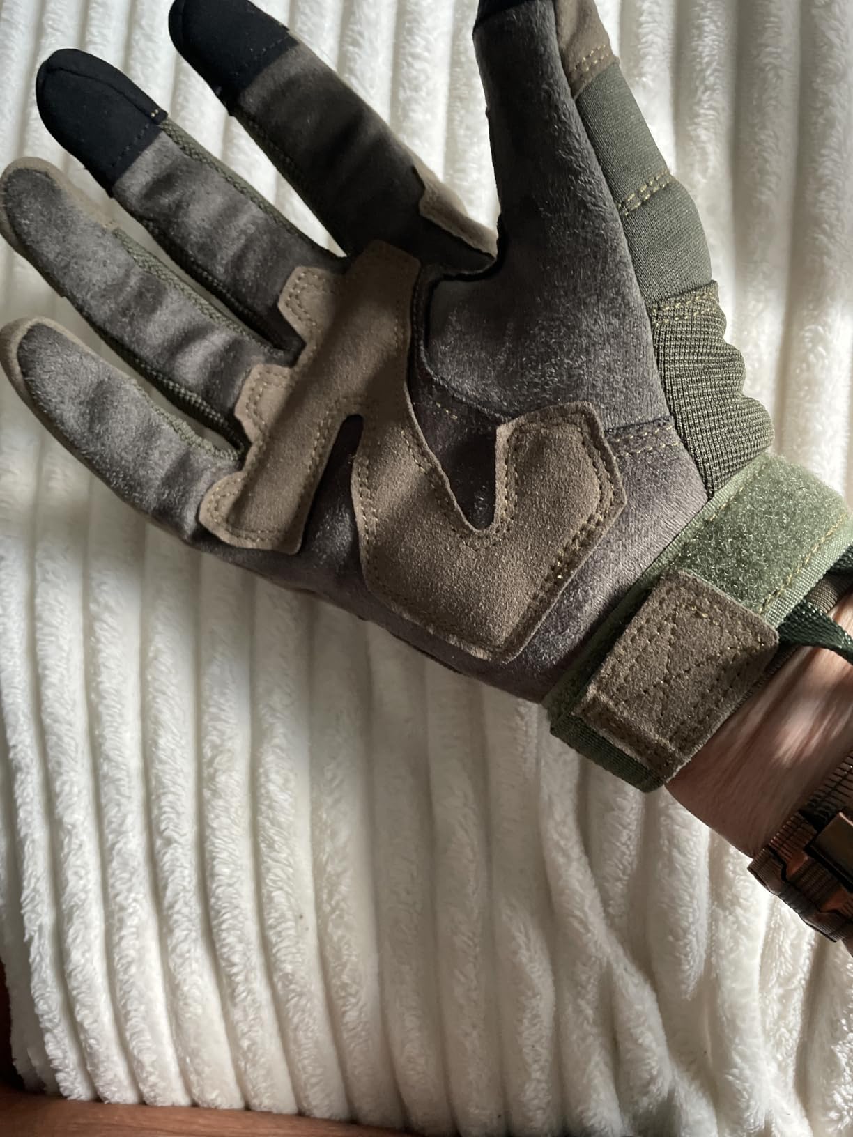 KEMIMOTO Tactical Gloves for Men, Touchscreen Motorcycle Gloves with Hard Shell & Palm Padding for Sports Motorcycle Cycling Tactical Airsoft Paintball Hunting Hiking Camping Climbing customer photo 2