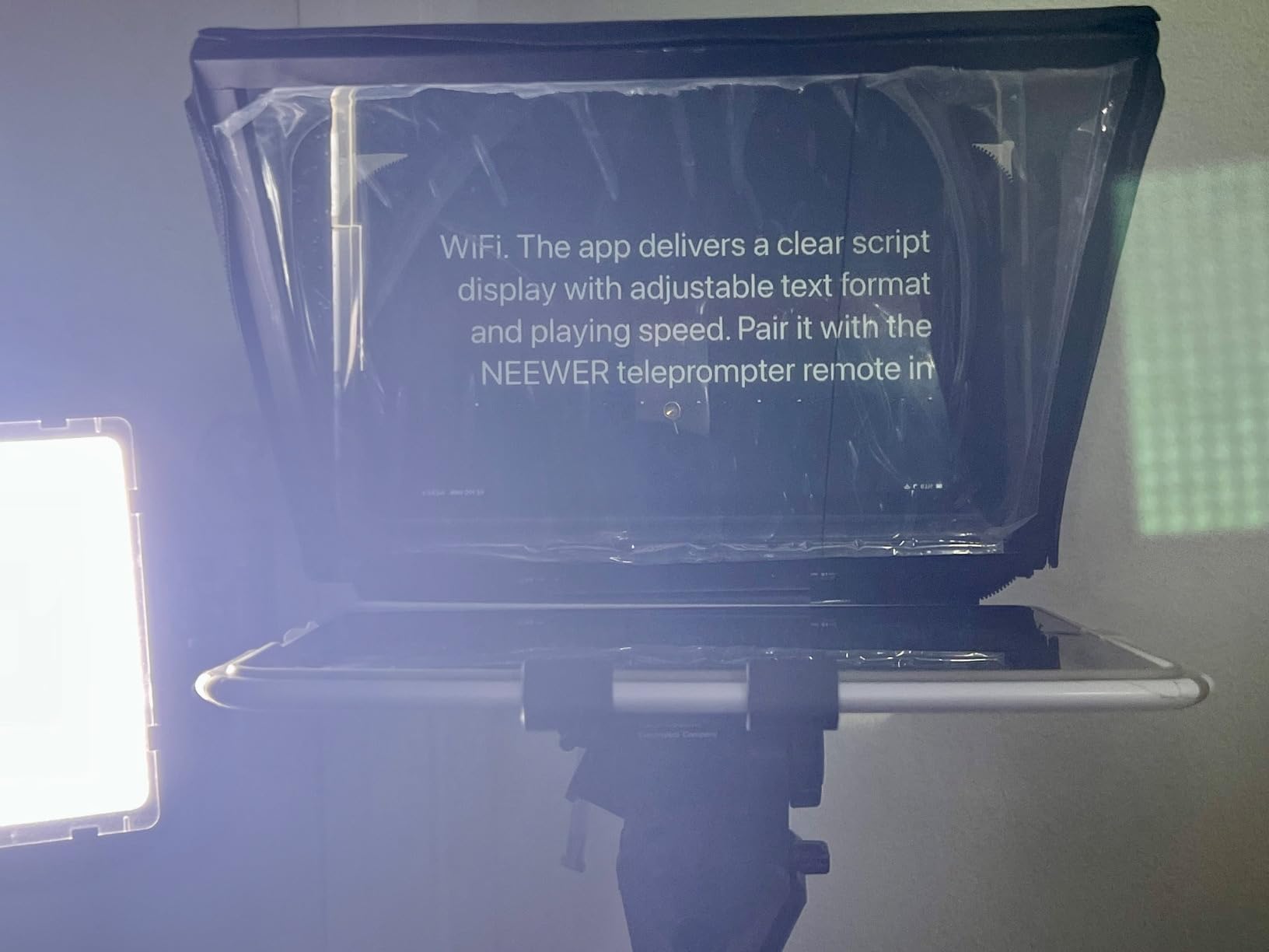 NEEWER X12 14 inch Aluminum Alloy Teleprompter for iPad Tablet Smartphone DSLR Cameras with Remote Control, Carry Case, APP Compatible with iOS/Android for Online Teaching/Vlogger/Live Streaming customer photo 1
